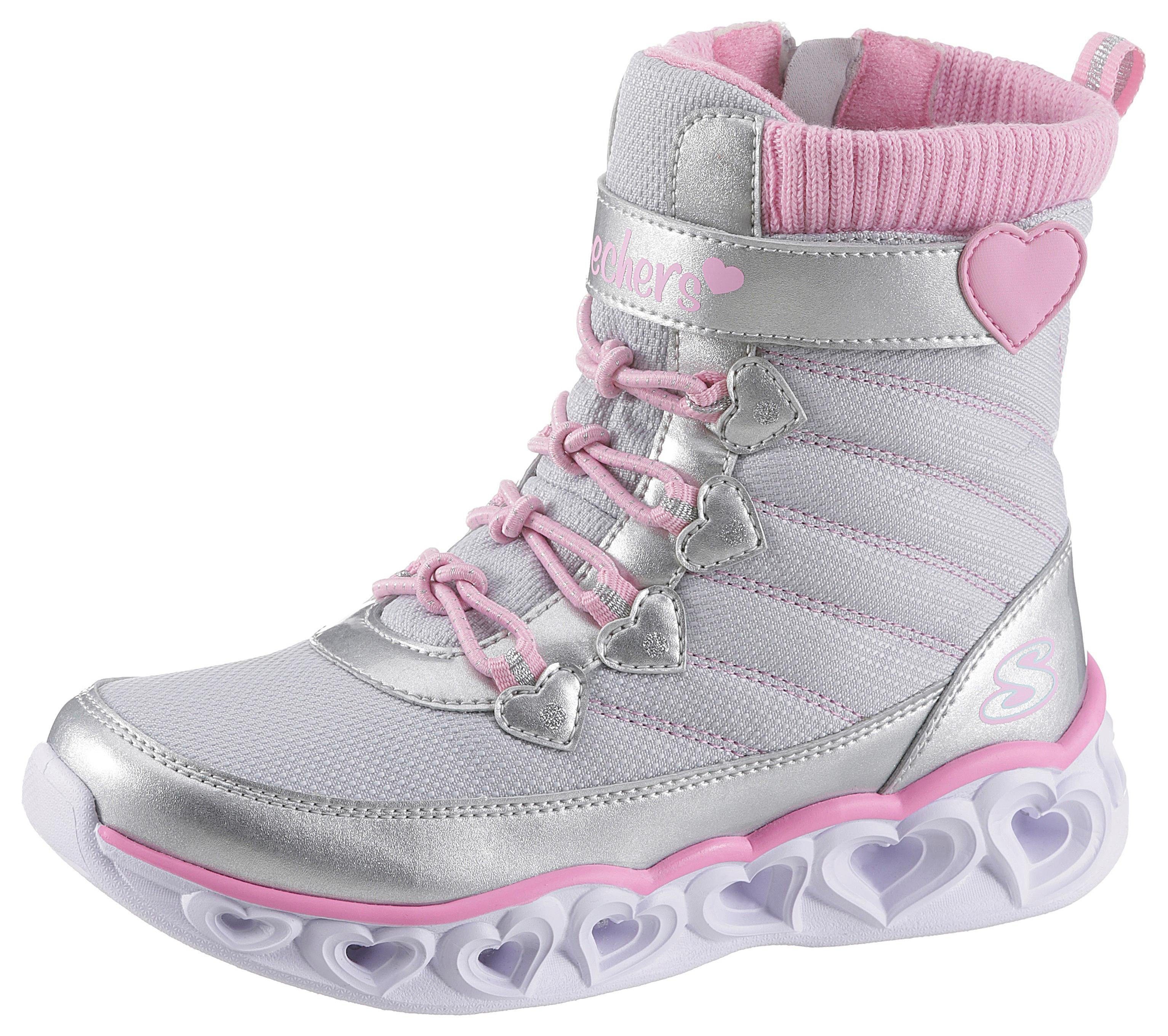Skechers Kids »Heart Lights« Klettstiefel mit cooler Blinkfunktion in der Laufsohle online kaufen | OTTO GEOX AMPHIBIOX Stiefel Schuhe Mädchen BLINKFUNKTION ♥ Gr.31