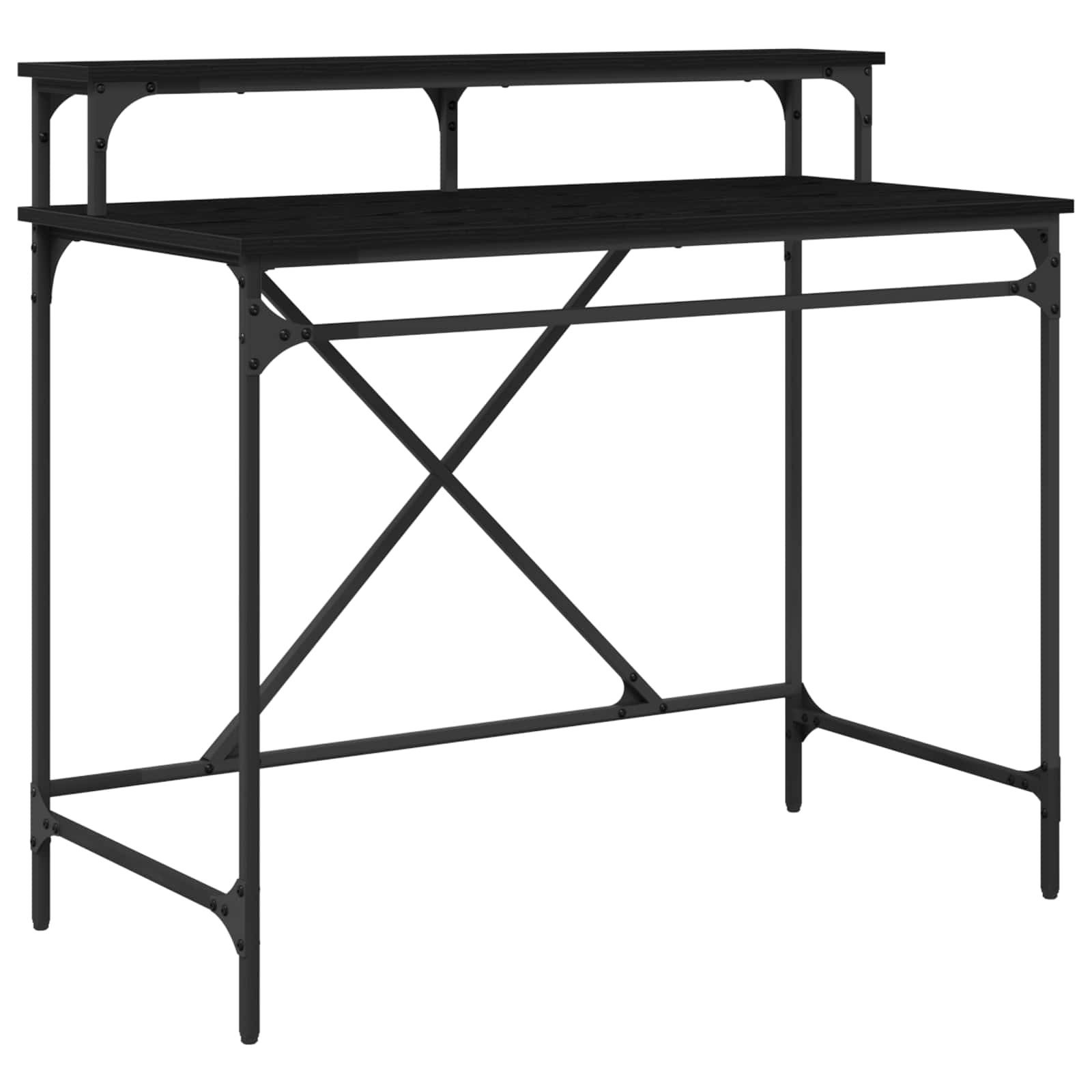 vidaXL Schreibtisch Schreibtisch Schwarz Eichen-Optik 100 x 50 x 90 cm (1-St) von VIDAXL