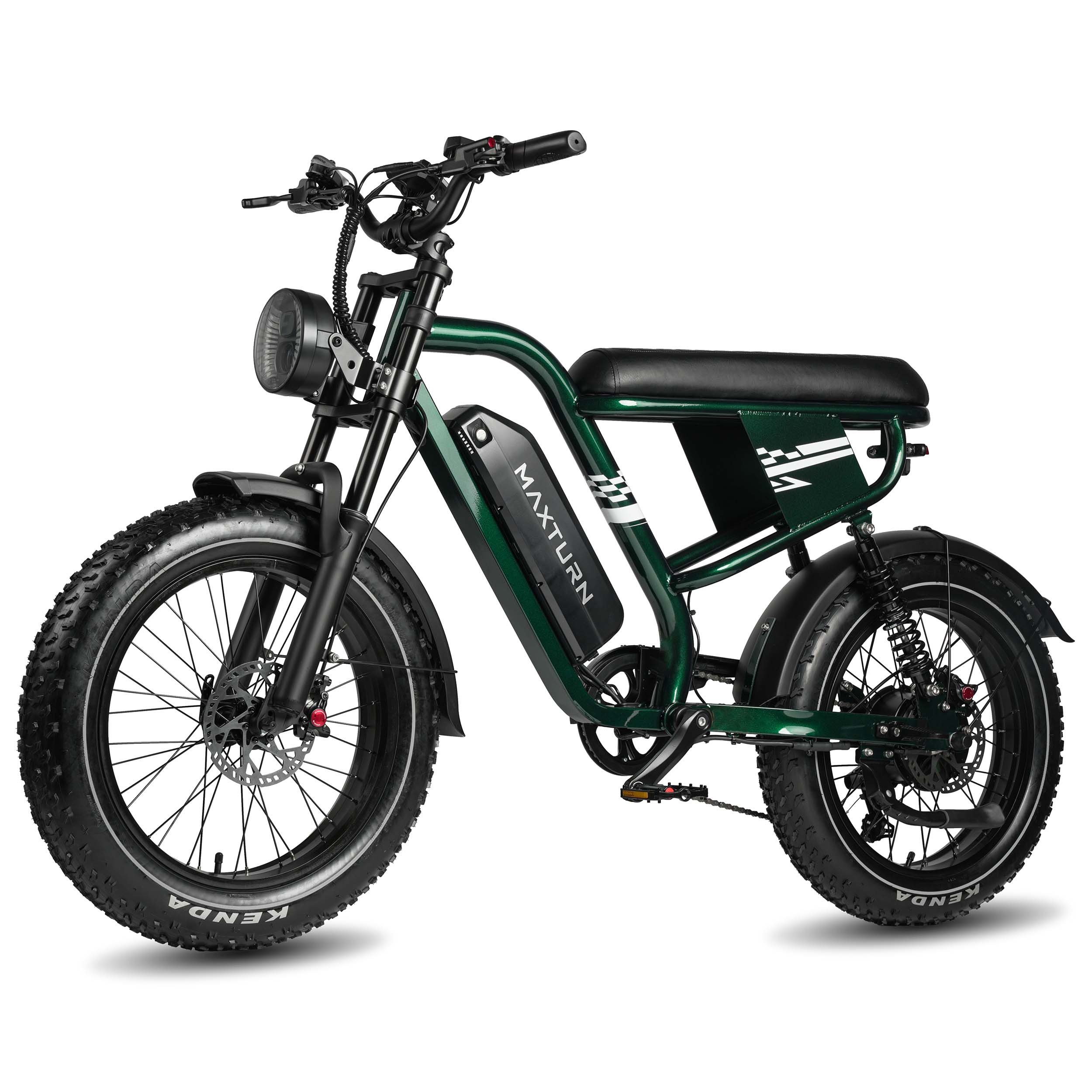 Vankel E-Bike Cityrad Herren Damen Fatbike Pedelec 20 Zoll 250W 648Wh 100km Full-Suspension, Kettenschaltung, Heckmotor, 648 Wh, Shimano 7-Gang Hydraulische Scheibenbremse 160mm Kenda 20 Zoll 38kg