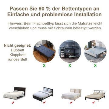 Randaco Bettschutzgitter Bettgitter 150 cm 180 cm 200 cm Schutz geeignet für Kinderbetten (Elternbetten und alle Matratzen Massivholz), aus Metall