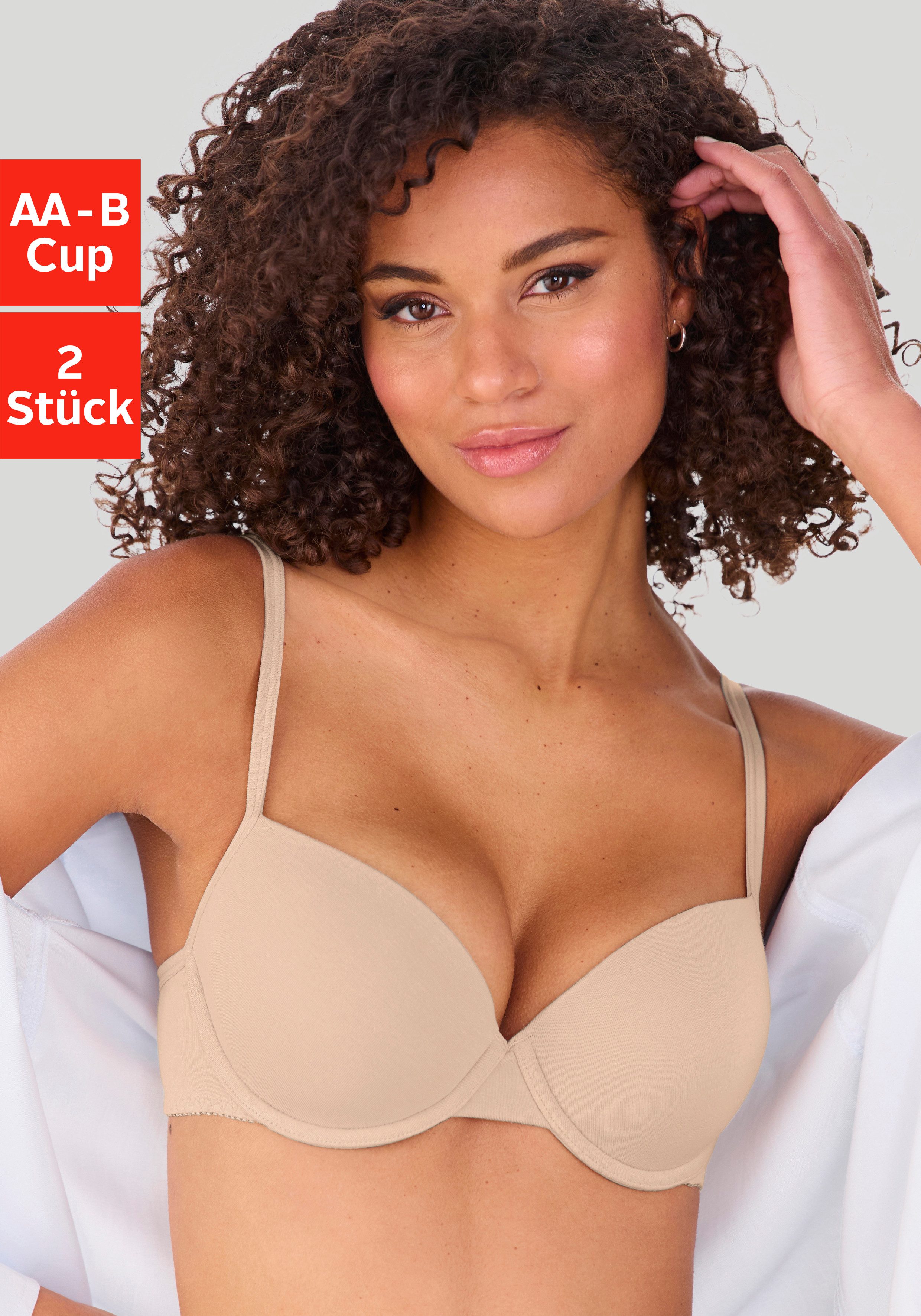 petite fleur Push-up-BH (Packung, 2 Stück) mit Bügel, mit herausnehmbaren Kissen