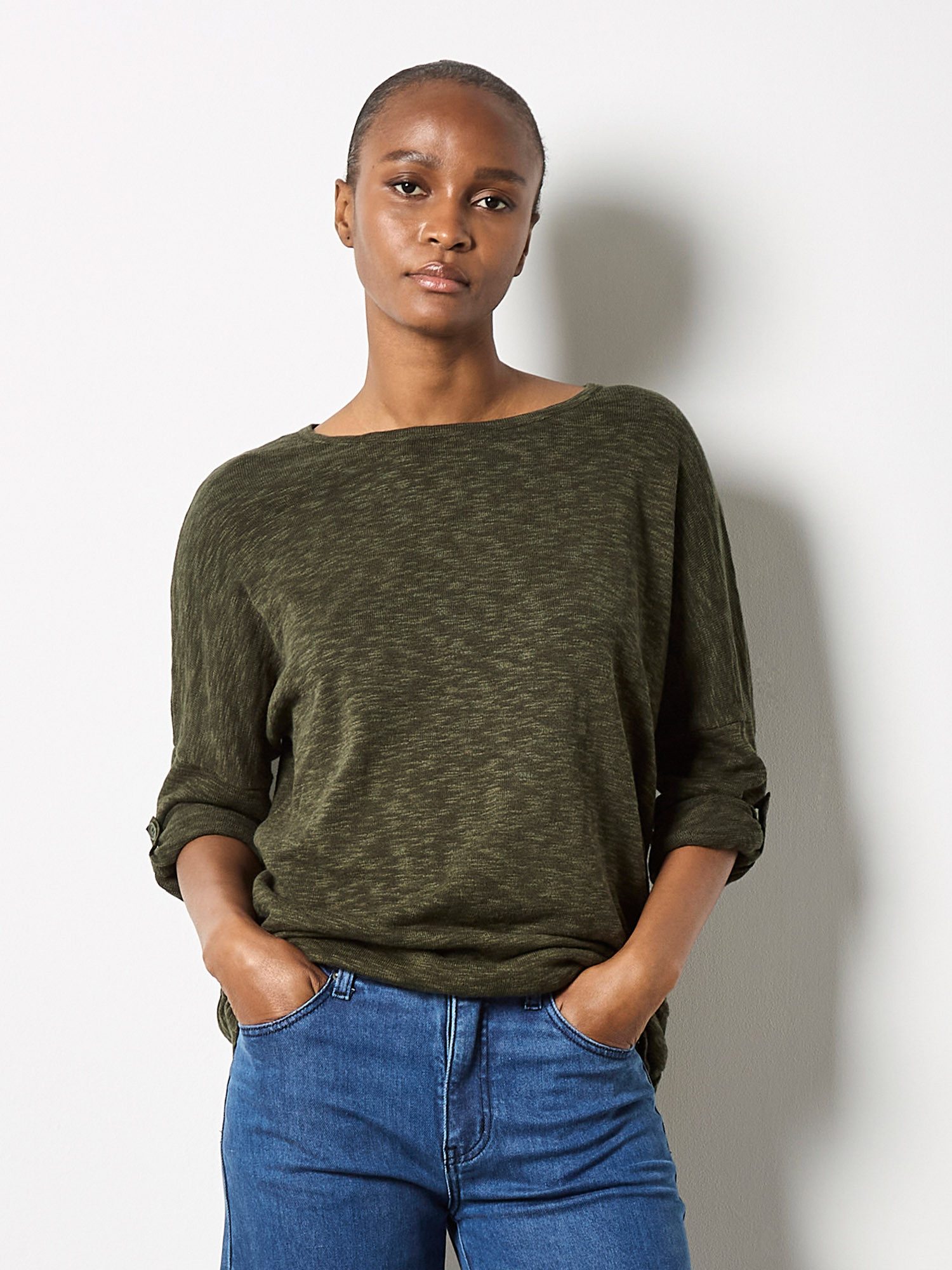 Apricot Strickpullover Feinstrick Pullover, mit meliertem günstig online kaufen