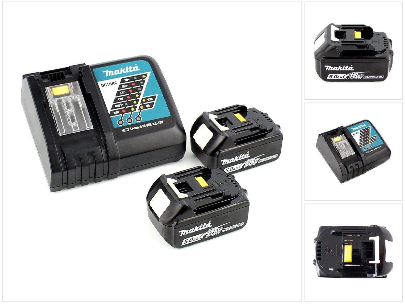 Makita Power Source Kit Li 18V mit 2x BL1850B Akku 5,0Ah Akkupacks
