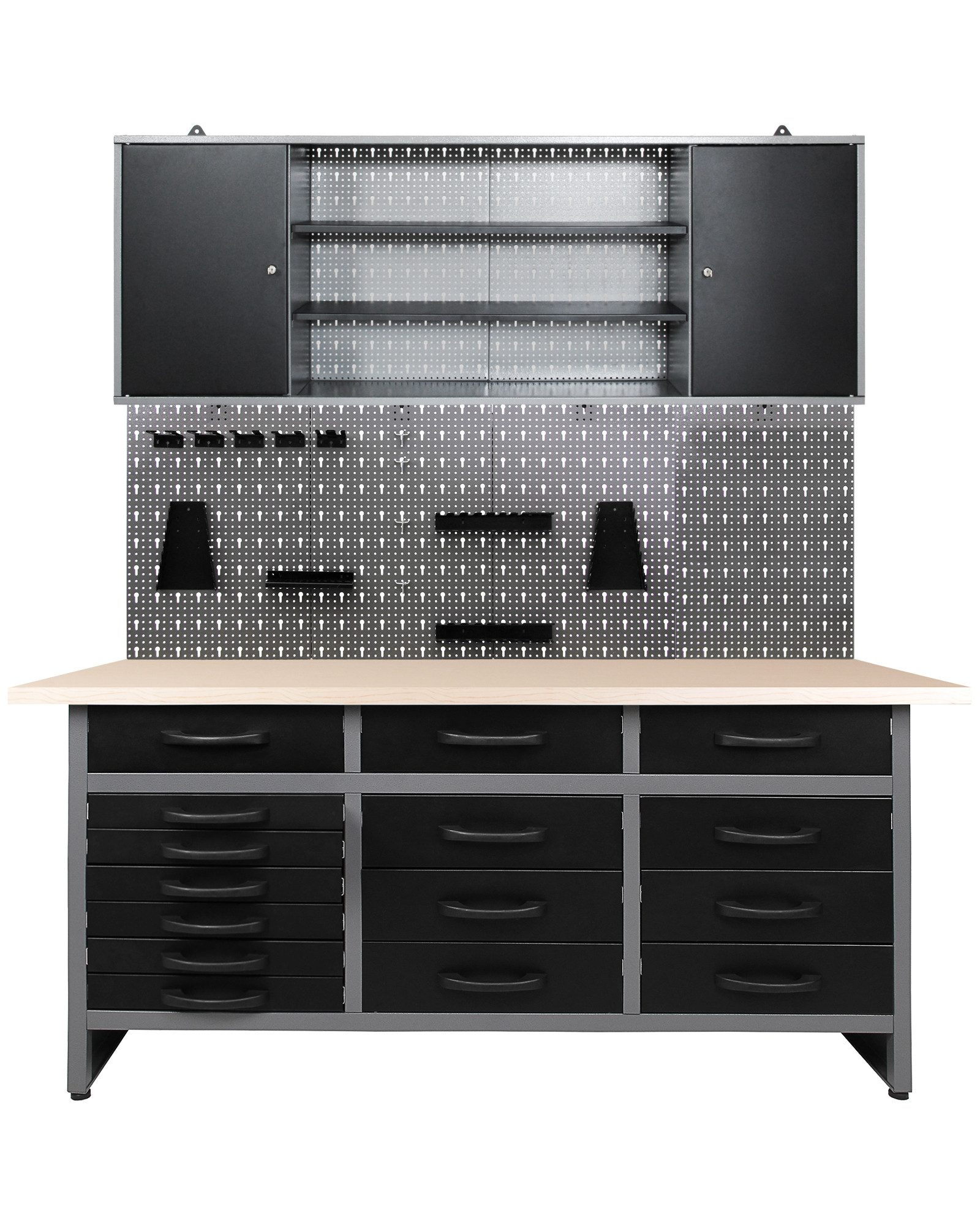 ONDIS24 Werkstatt-Set Ondis24 Werkstatt Set Konny 160 cm Werkbank Werkstattschrank
