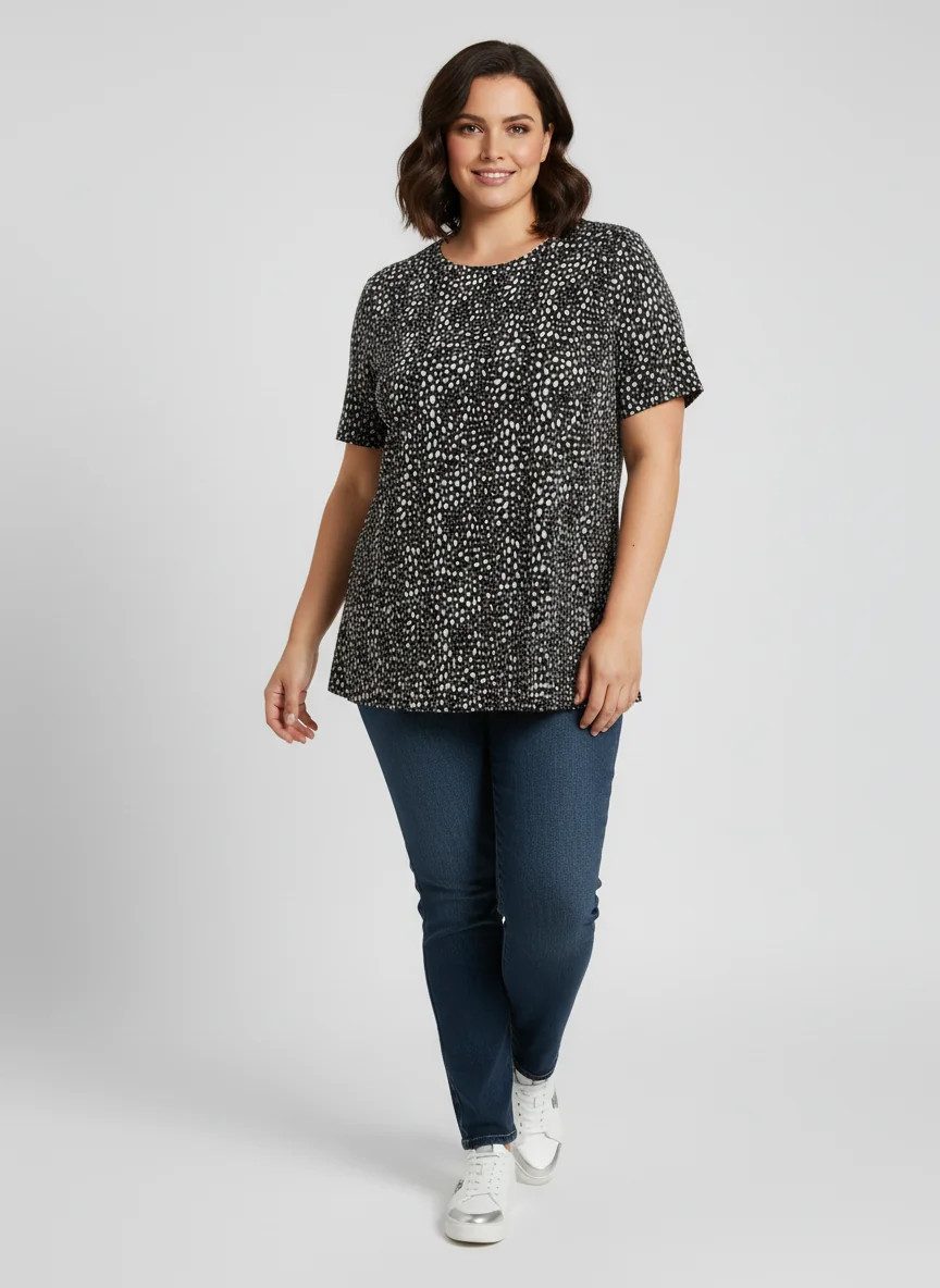 Shape of You Blusentop Bluse mit Polka-Dot-Muster
