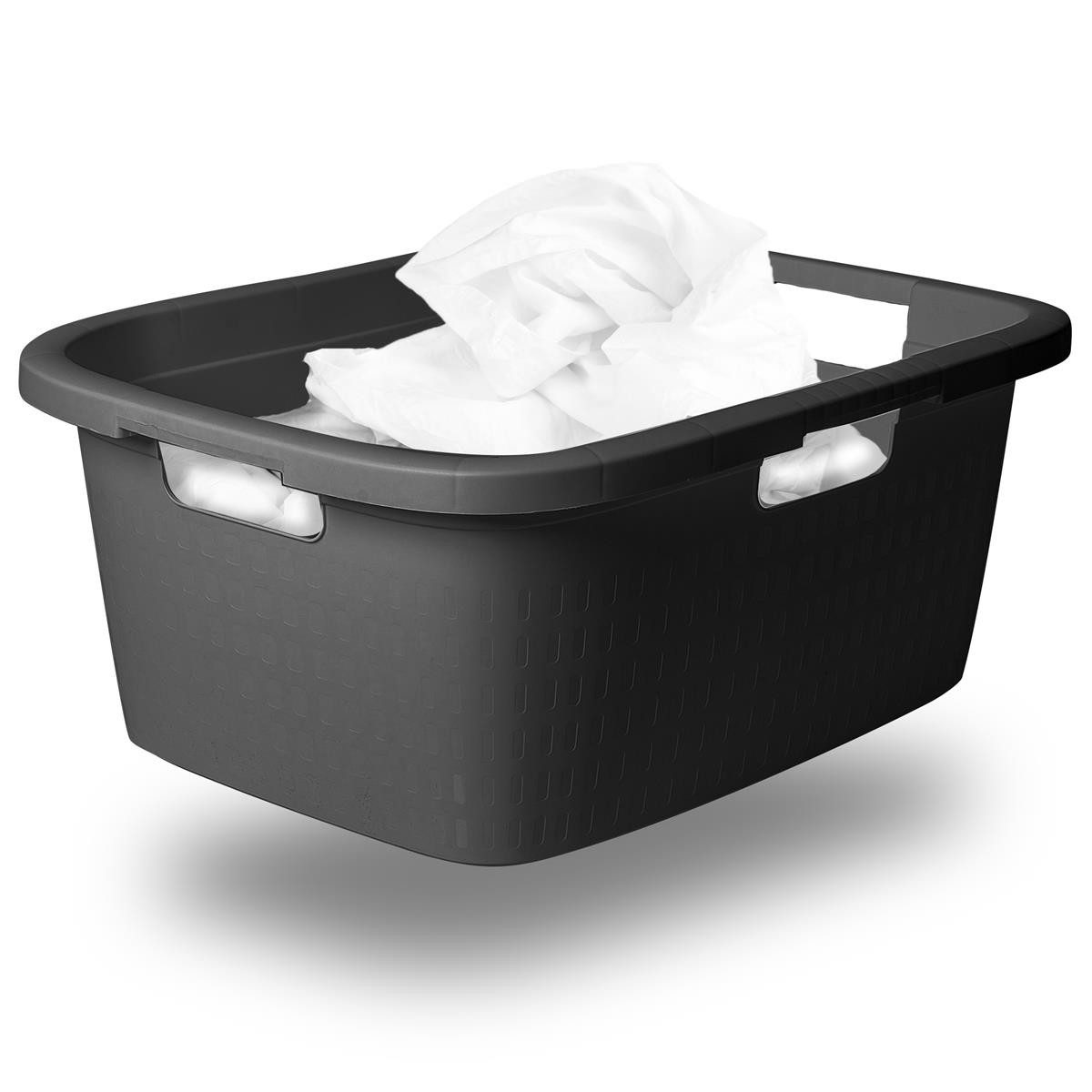 Novaliv Wäschekorb - (1 St), 1 Stück Wäschewanne mit Deckel und drei Griffe günstig online kaufen