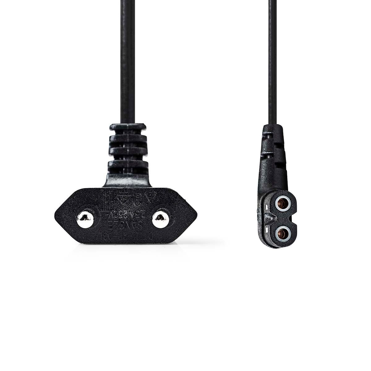 Nedis CEGL11055BK50 Stromkabel, Stromkabel, Stromkabel (500 cm), Euro-Stecker, abgewinkelt, 5 Meter lang, für vielseitige Nutzung