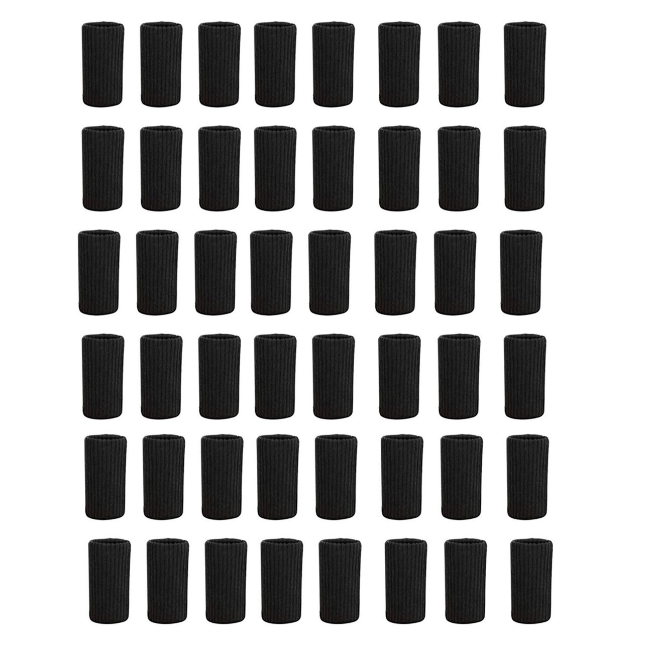 FELIXLEO Stuhlsocke Stuhlsocken Stuhlbeinschoner Elastisch Schwarz Fußbodenschutz, (48 St)