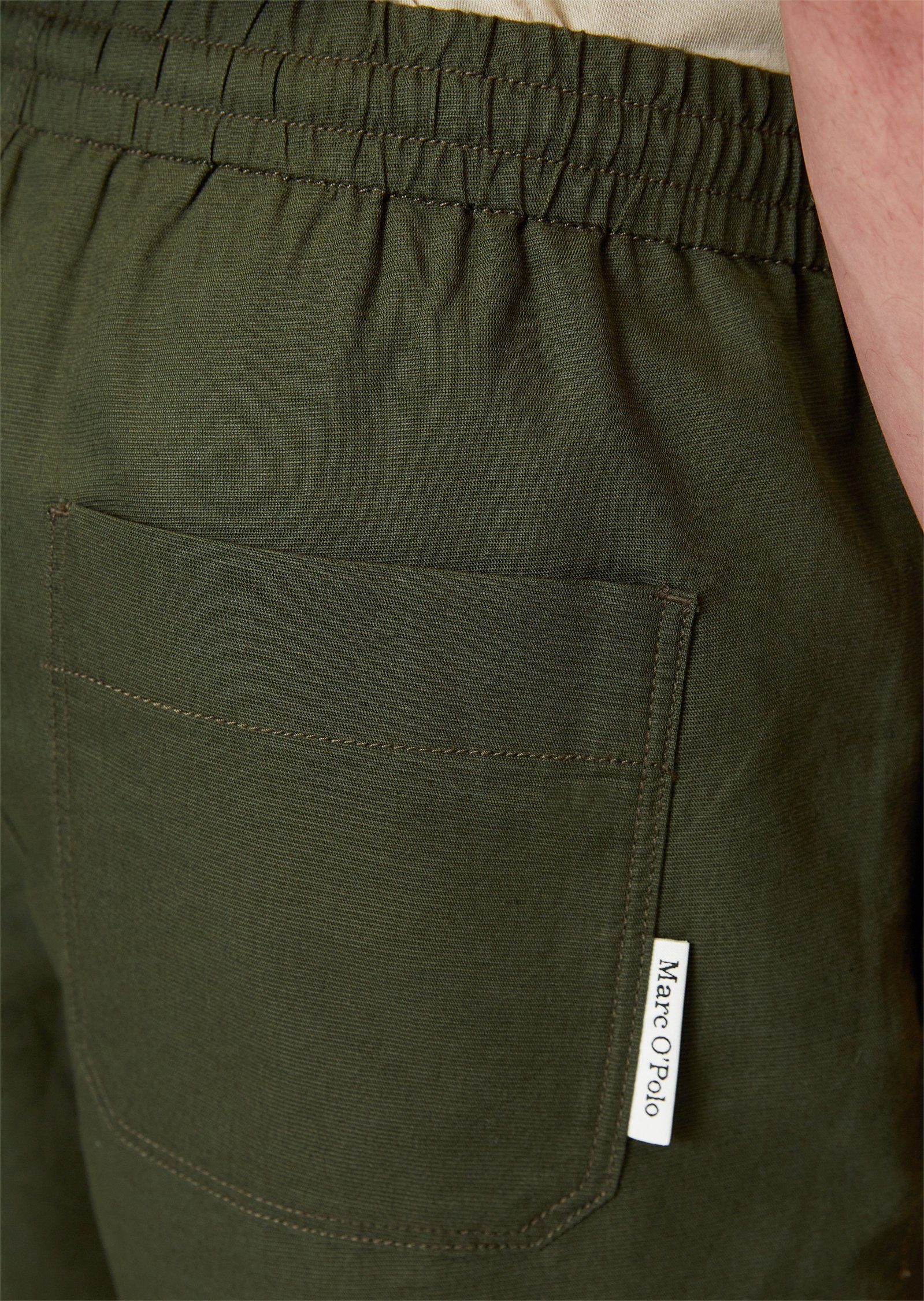 Shorts aus Bio-Baumwolle O'Polo und Marc Leinen grün