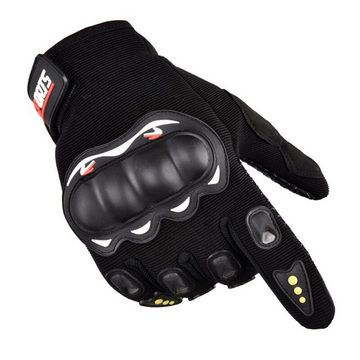COFI 1453 Motorradhandschuhe Motorrad-Handyhandschuhe mit Knöchelschutz Anti-Rutsch-Schicht Schwarz