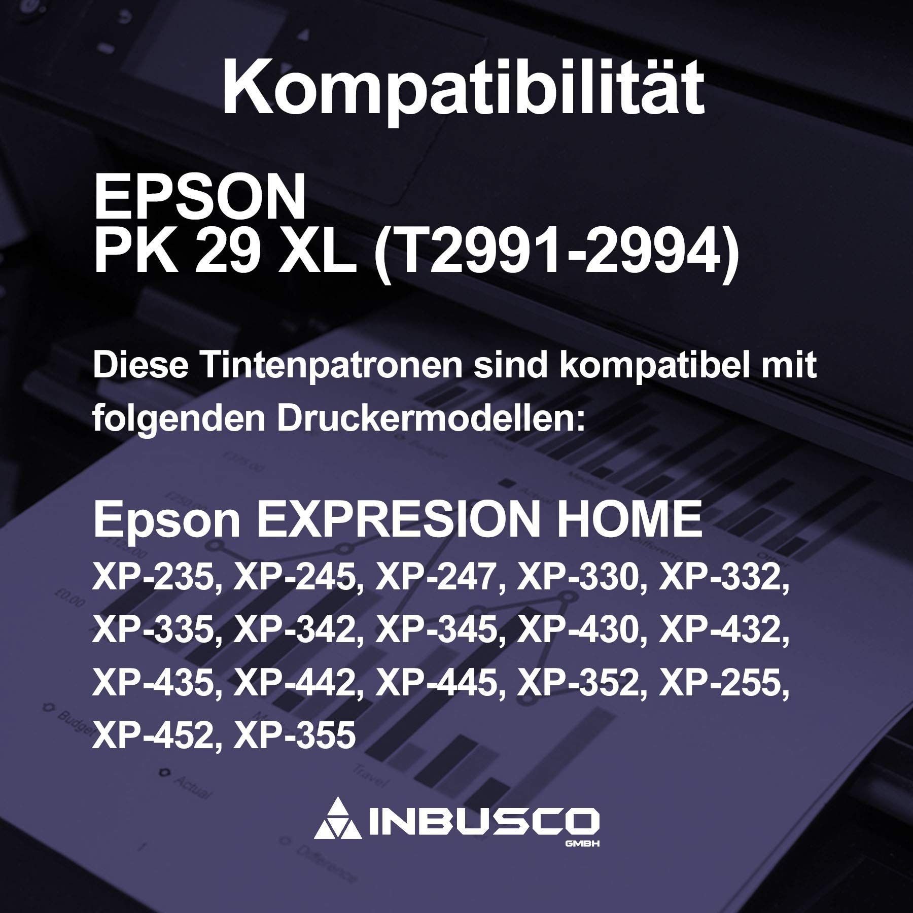 Reinigungspatrone Tintenpatrone 8x kompatibel / zu 29XL Inbusco Cleaning Epson2991 ...