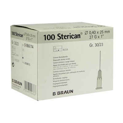 B. Braun Melsungen AG Lanzetten STERICAN Dentalkan.Luer 0,4x25 mm, 100 Stück, 27,00G, 100 St.