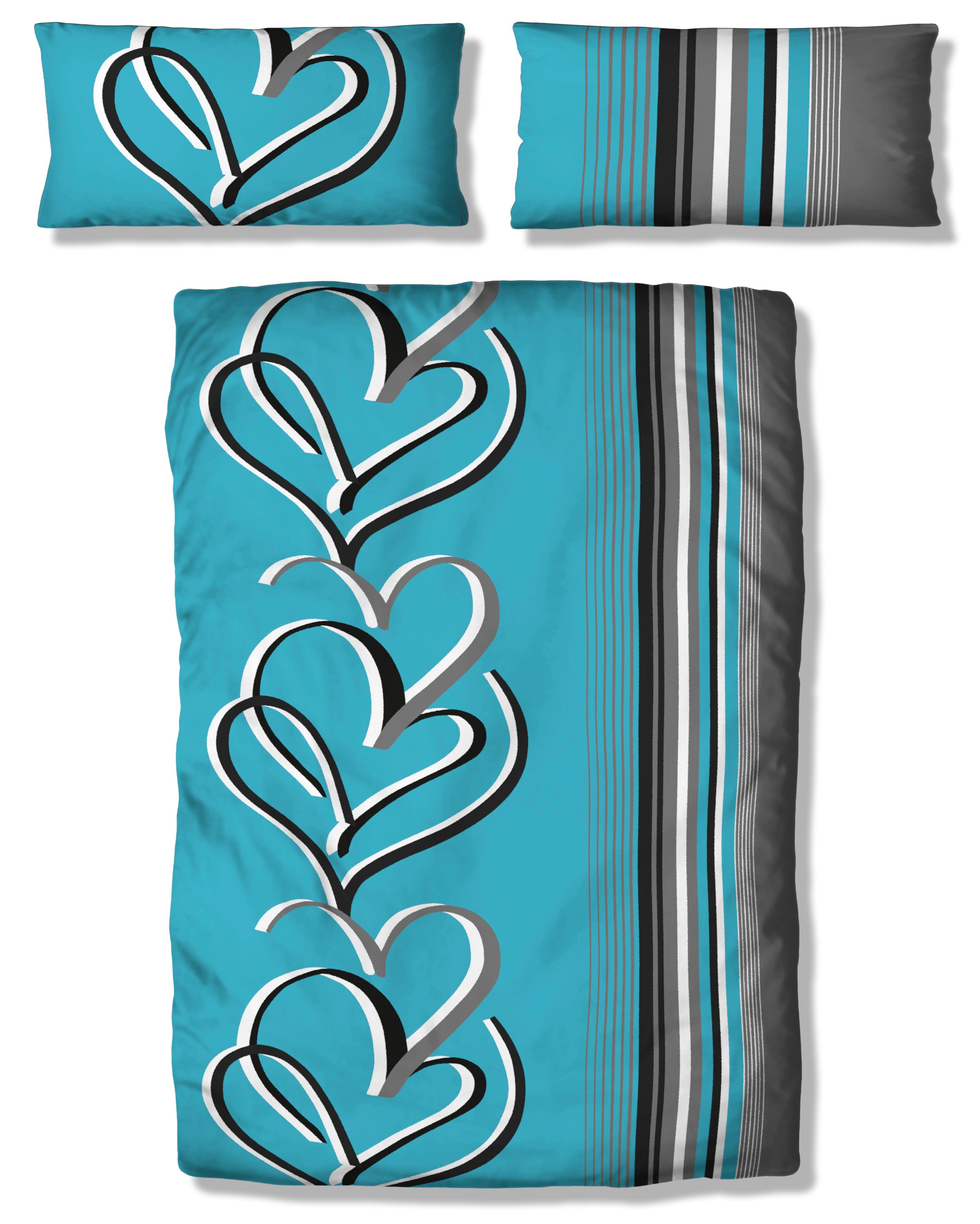 my home Bettwäsche Area in Gr. 135x200 oder 155x220 cm, Biber, 2 teilig, Be günstig online kaufen