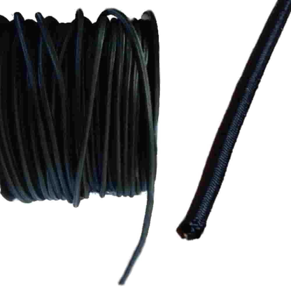 Expander Expanderseil 8mm, schwarz, 25 Meter, Gummiseil, PP Ummantelung