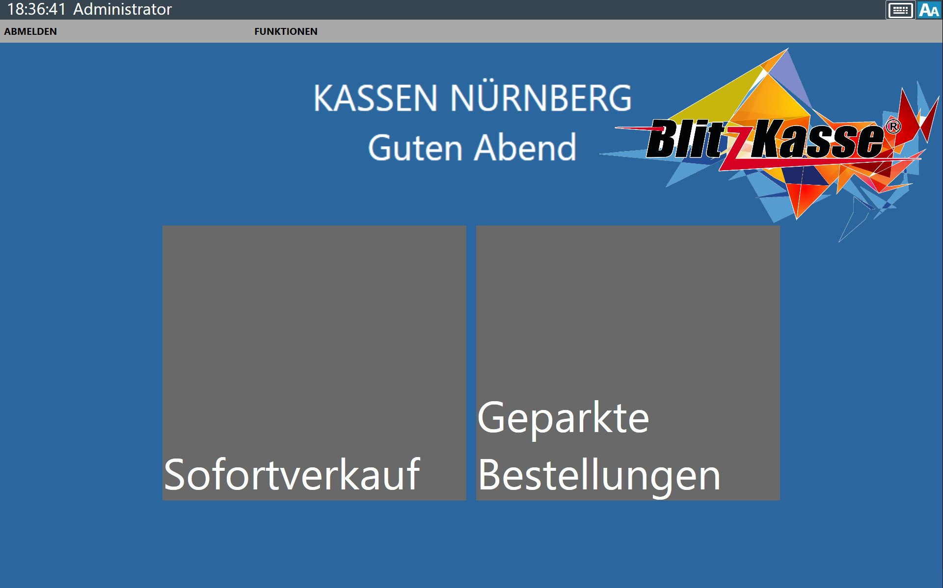 BlitzKasse Kassensystem 15" All-in-ONE Handel Kassensystem für Kiosk, Imbiss, Studio, Laden