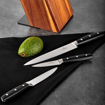 Karaca Messer-Set Teton 6-teiliges Messerset - Hochwertiges Set mit Brotmesser