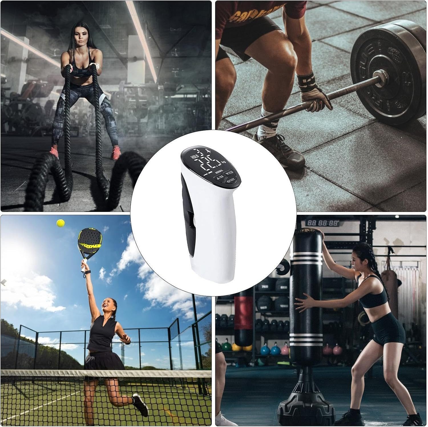 FELIXLEO Handmuskeltrainer Digitales Handkraftmessgerät Grip Dynamometer LED Display Fitness