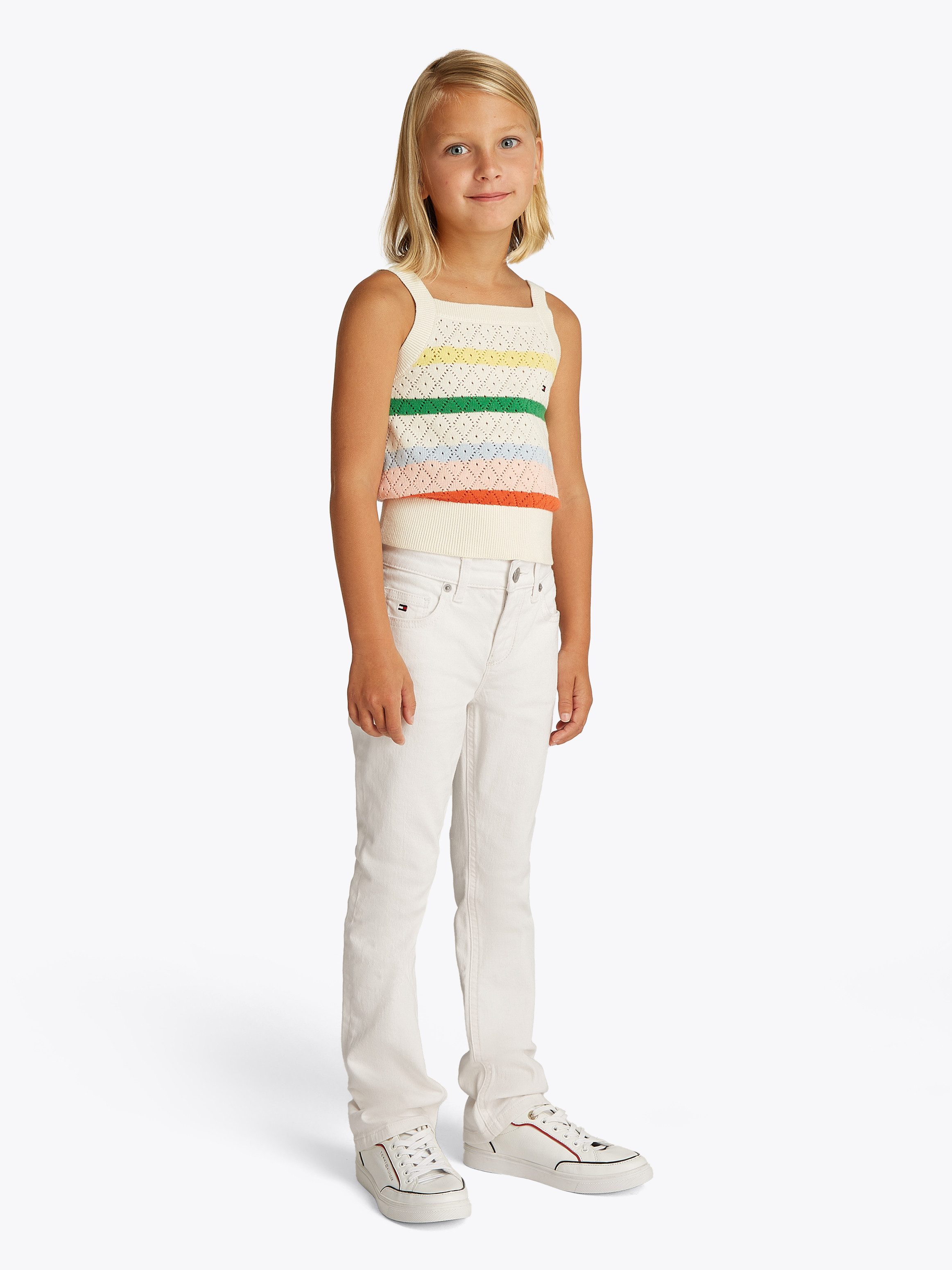 Tommy Hilfiger Weite Jeans FLARE WHITE JEANS im modernen Look