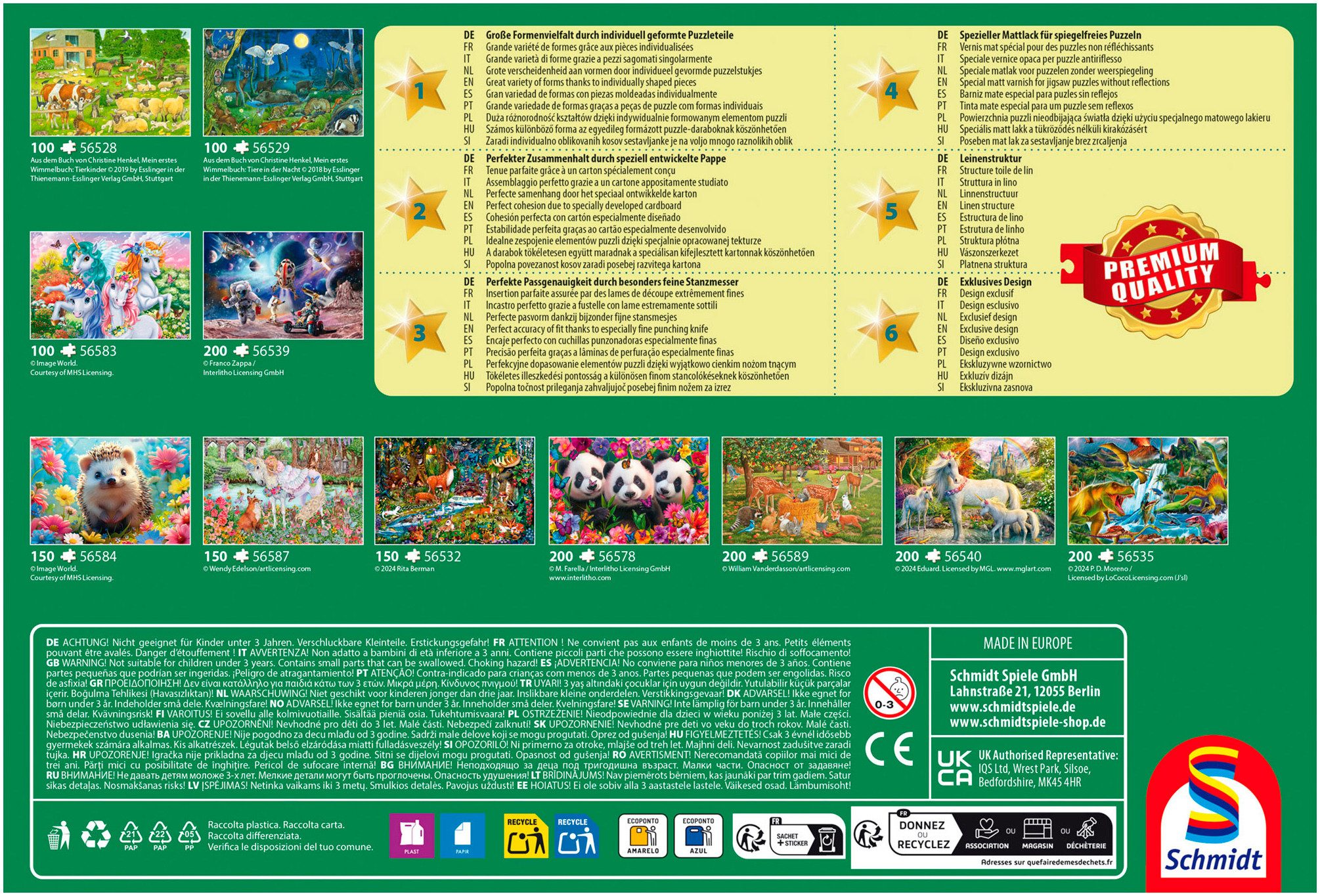 Schmidt Spiele Puzzle Bauernhof-Tiere, 60 Puzzleteile, Made in Europe