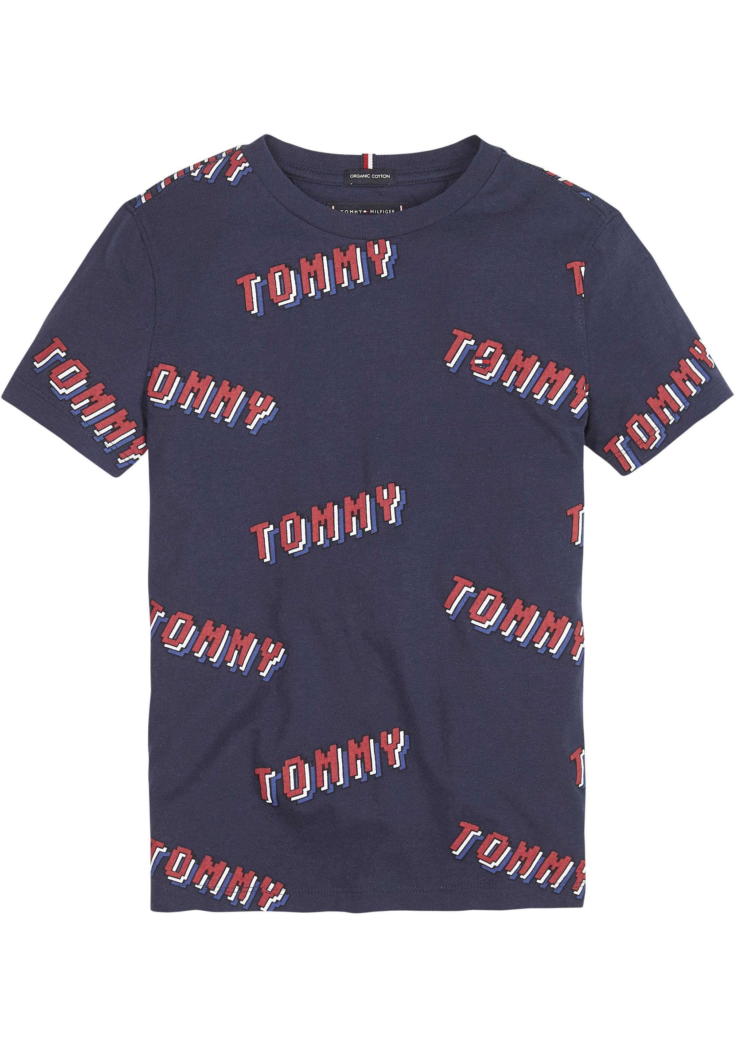 TOMMY HILFIGER TShirt »AOP FUN S/S TEE«, In coolem Allover Logodruck