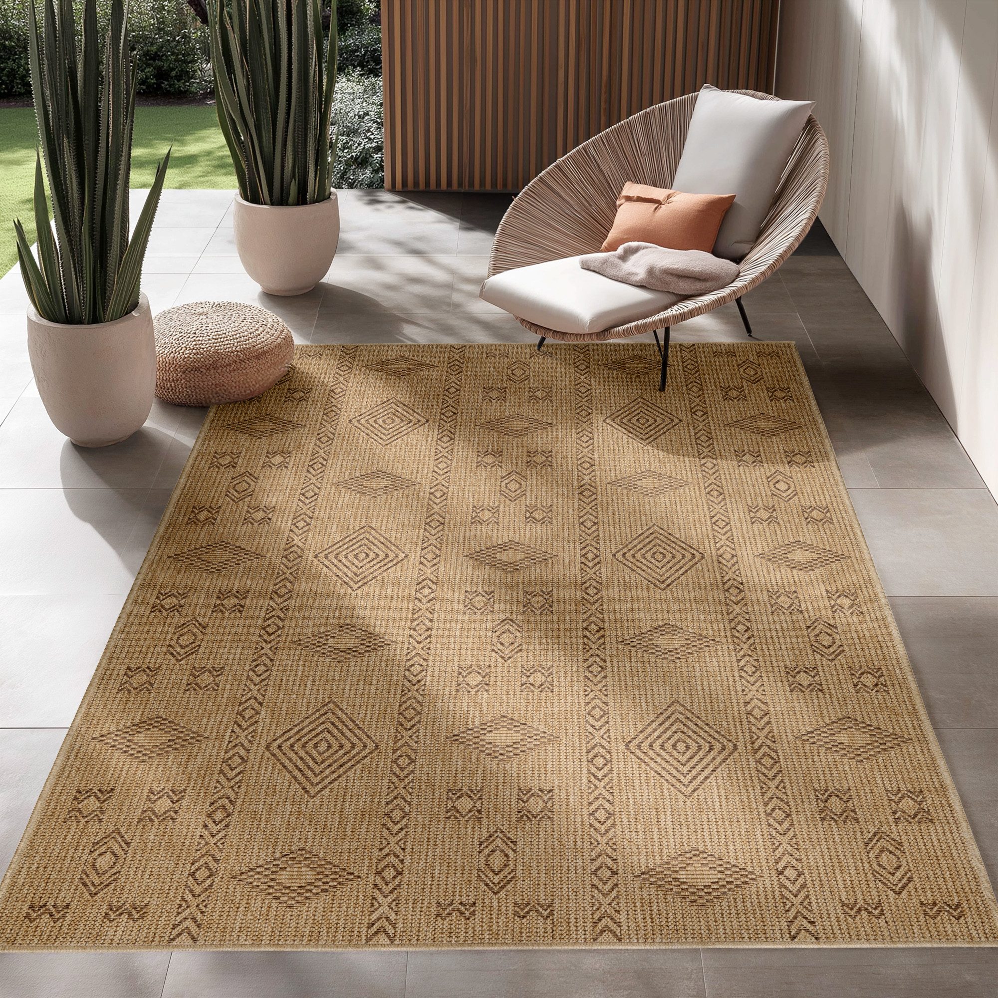 SIMPEX24 Outdoorteppich Vintage Design, Läufer, Höhe: günstig online kaufen