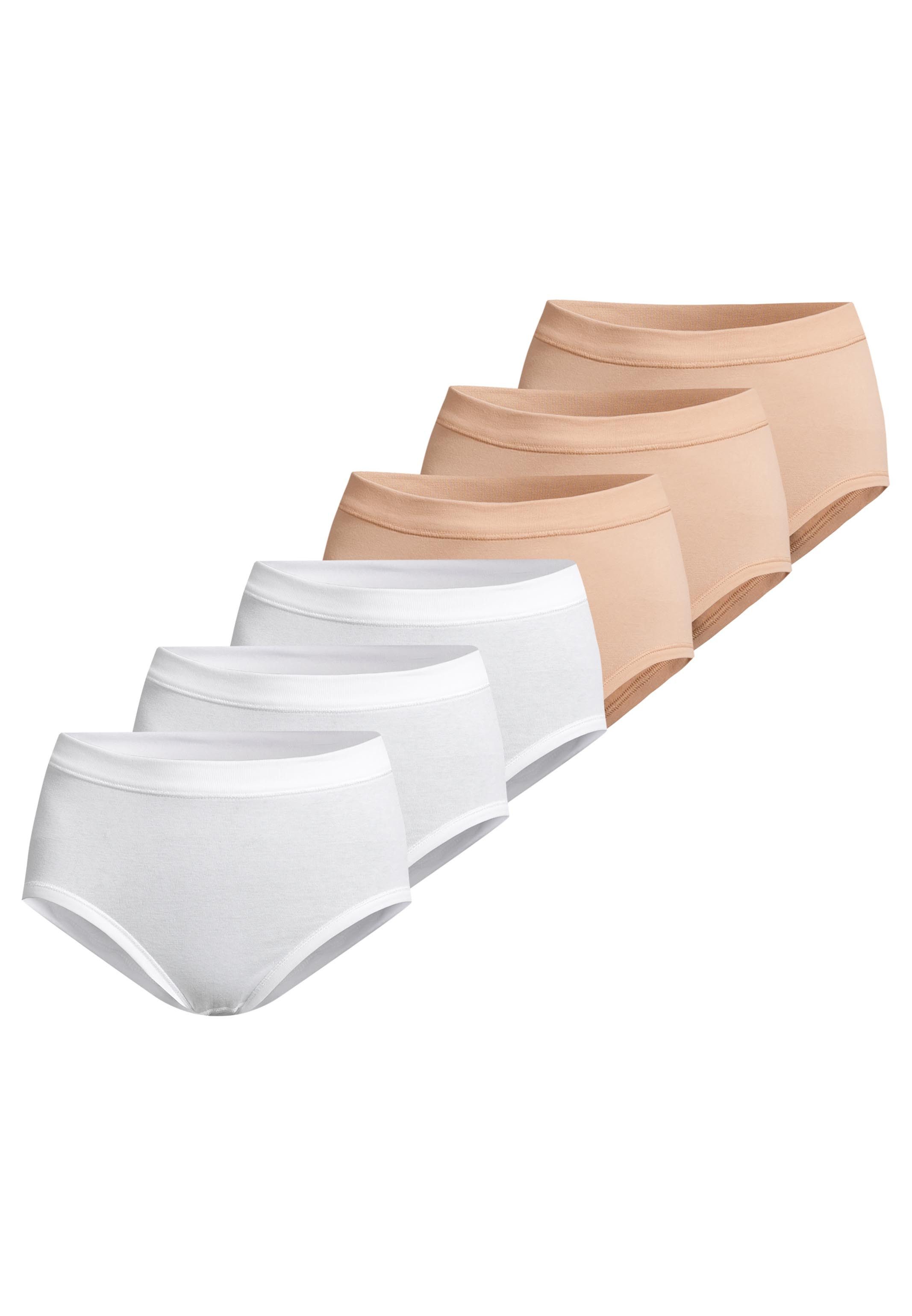 conta Taillenslip 6er Pack Feinripp (Spar-Set, 6-St) Taillen Slip - Baumwolle - Atmungsaktiv - Weiche Feinripp-Qualität