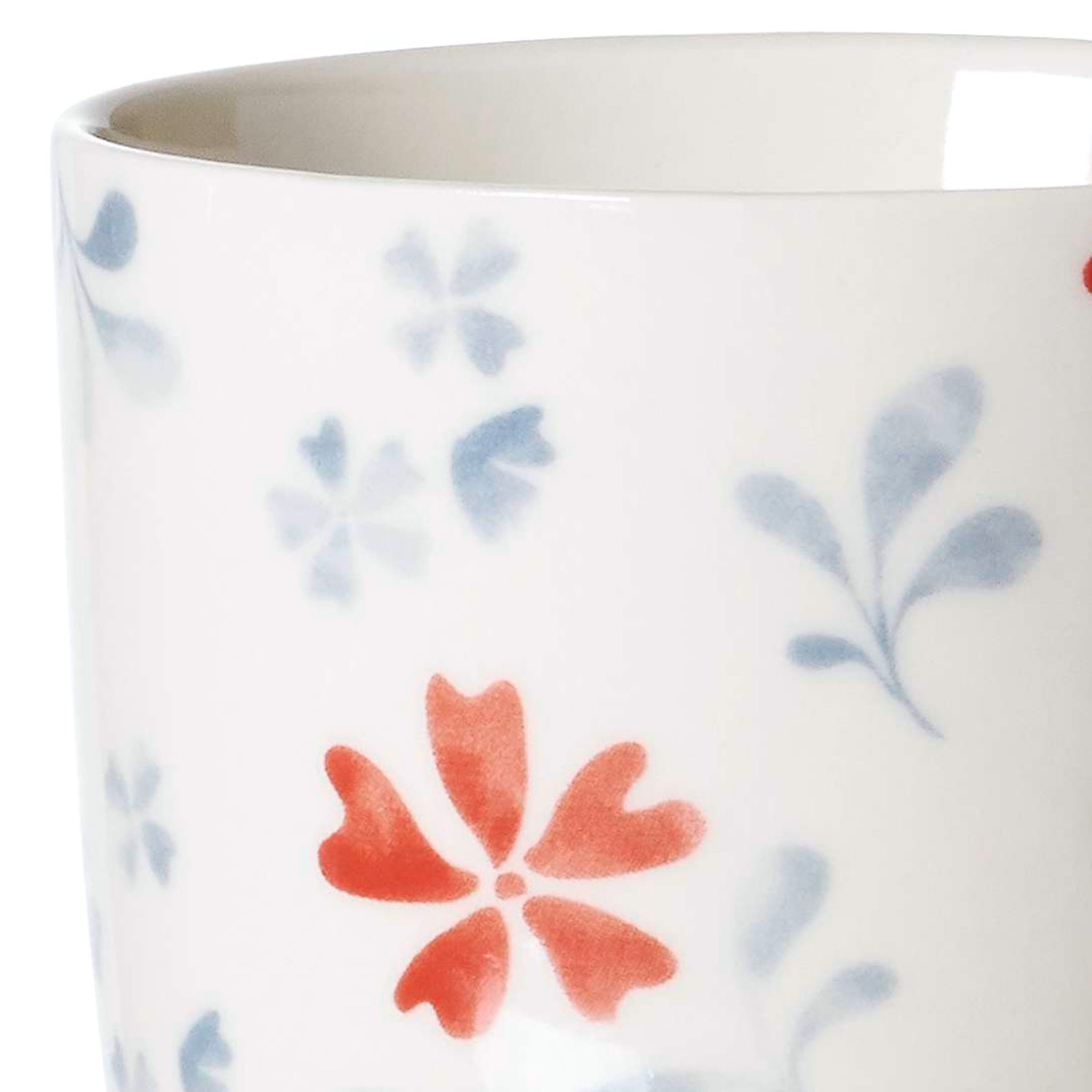 Ritzenhoff & Breker Becher 4er Set Kaffeebecher Blume Blau Julia 330ml Ritzenhoff & Breker, Porzellan