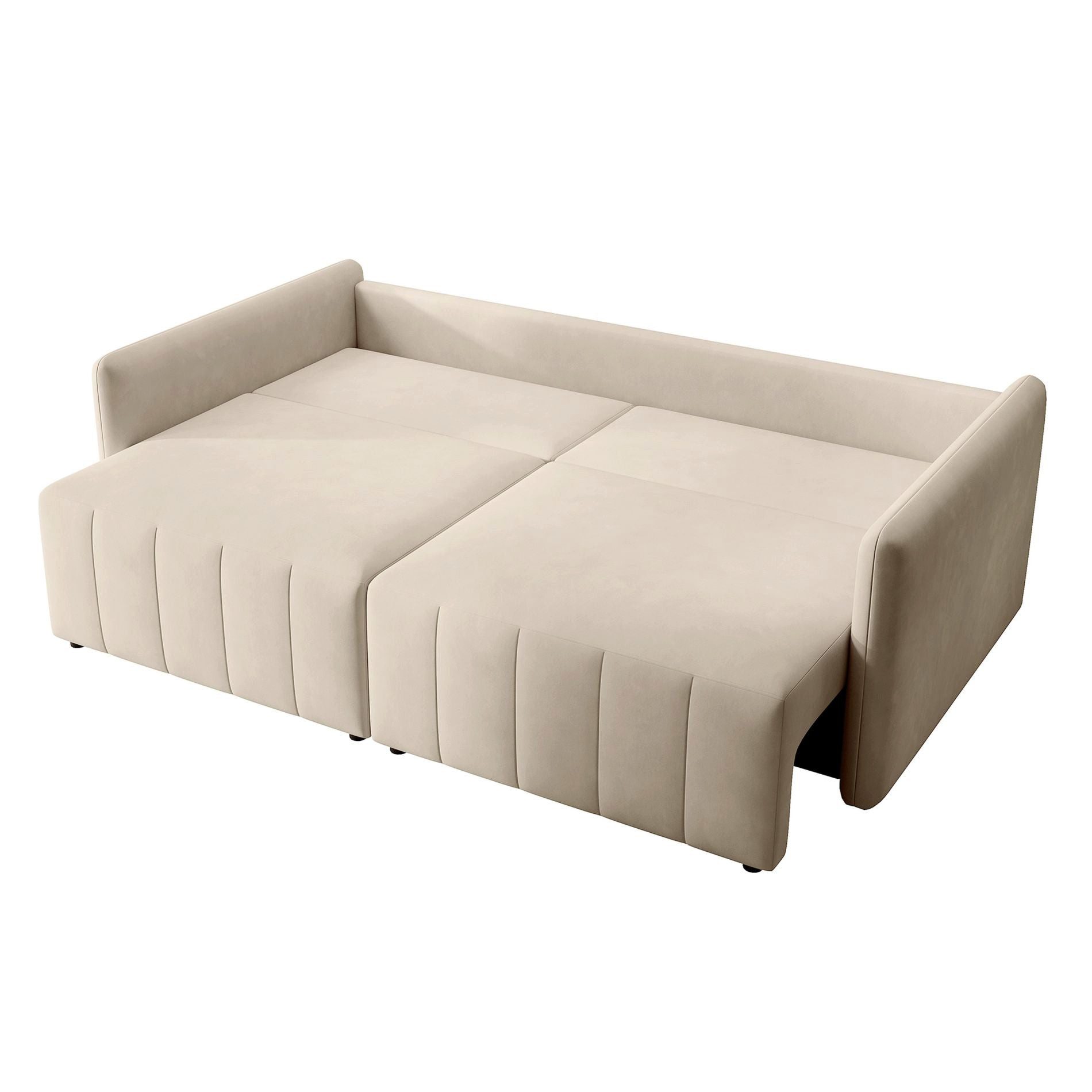 Selsey Schlafsofa, mit Schlaffunktion, Stauraum, Chenille und Zierkissen, 221 cm
