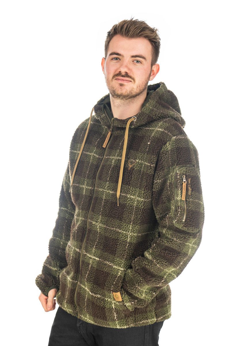Tom Collins Fleecejacke Arypa Herren Teddyfleece-Jacke mit Kapuze und Kängurutaschen