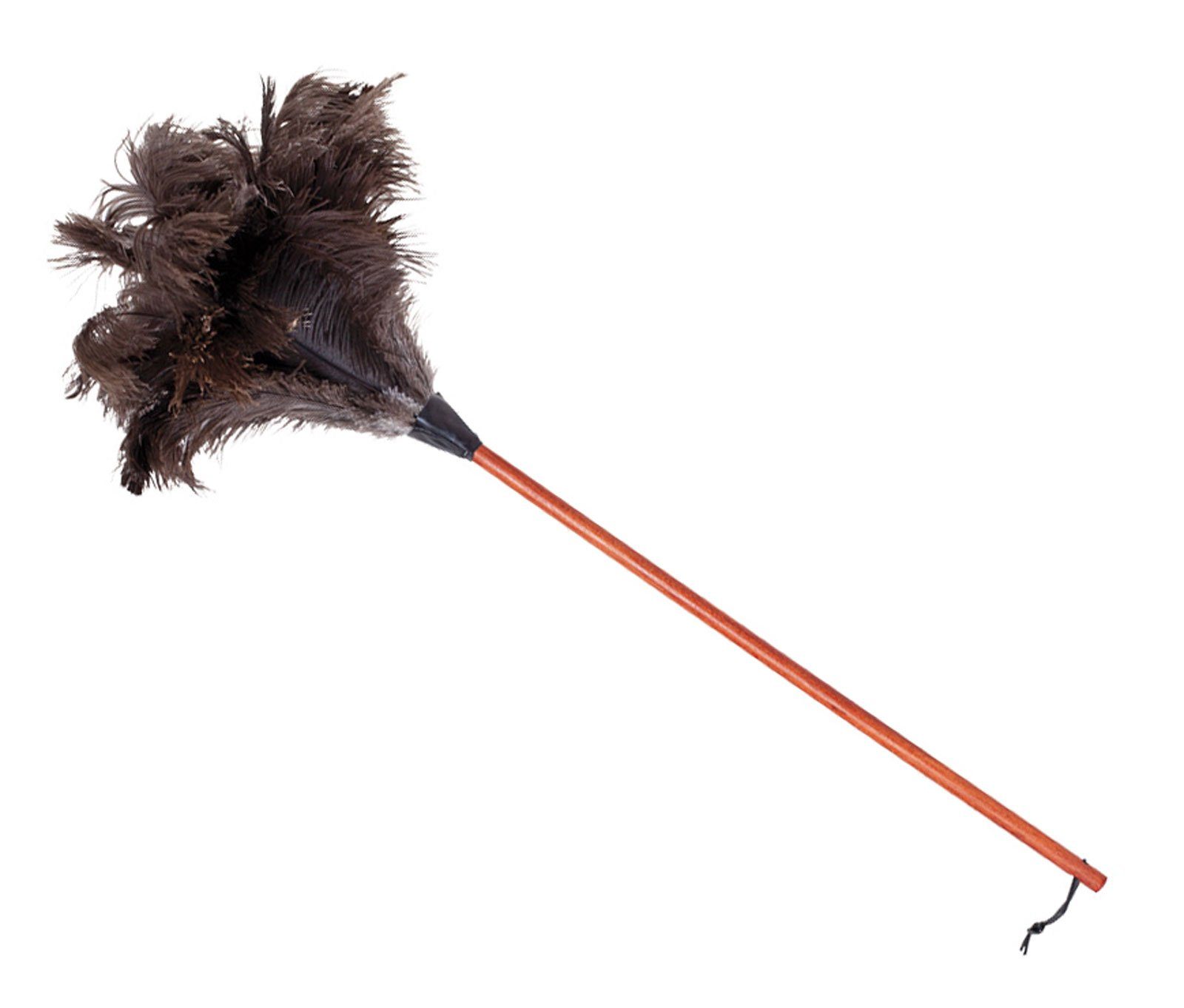 Bürstenhaus Redecker Staubwedel langer Straußenwedel, 90 cm, dunkler Griff, großer, dunkler Federkopf (1-St)