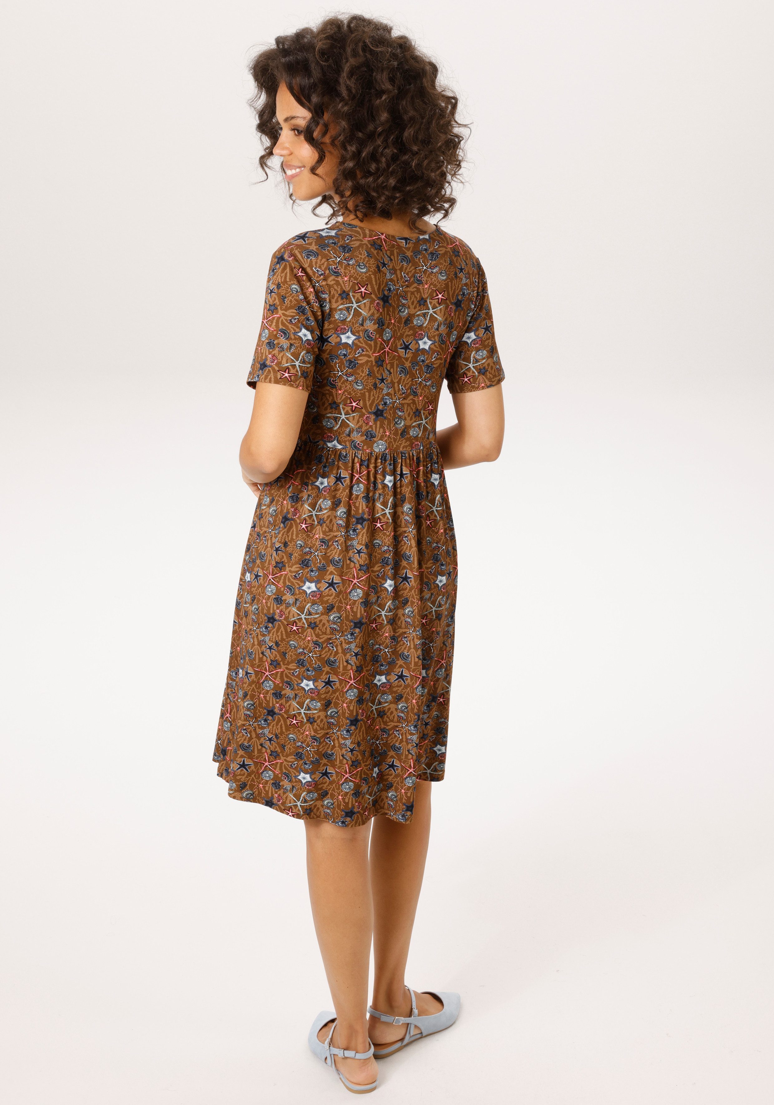 Aniston CASUAL Sommerkleid mit Seesternen und Muscheln bedruckt - NEUE KOLL günstig online kaufen