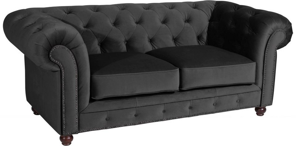 Max Winzer Chesterfield Sofa Old, Charcoal Gray Chesterfield Sofa