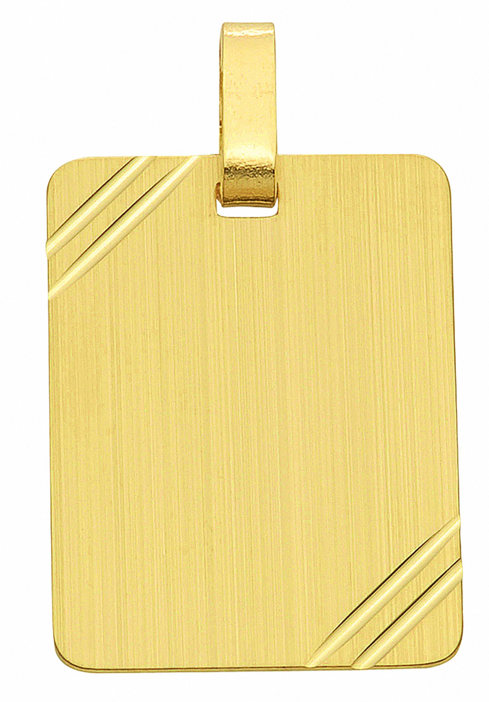 Kettenanhänger Gravurplatte 333 Gold (8K)