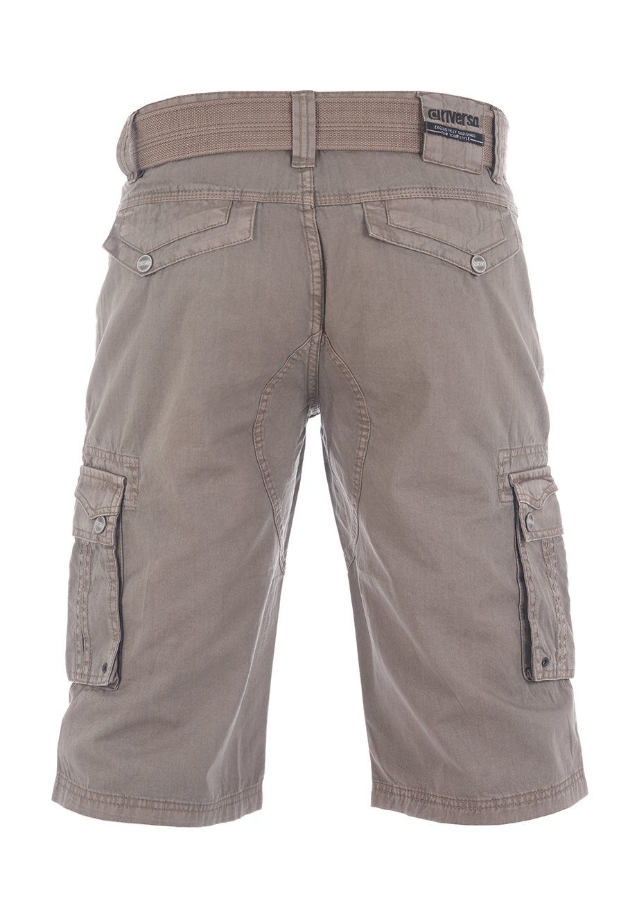 riverso Cargoshorts Herren Shorts RIVAnton Regular Fit Bermudashorts mit Gürtel