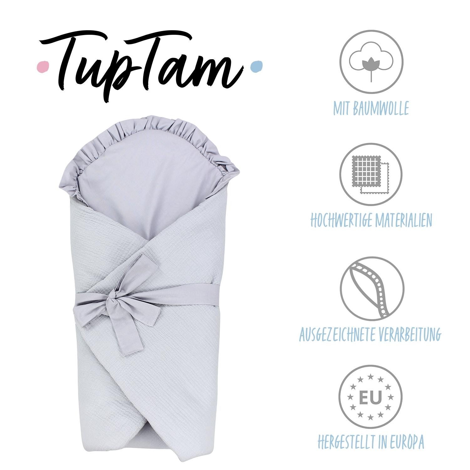 Einschlagdecke TupTam Unisex Baby Einschlagdecke mit Schleife, TupTam günstig online kaufen