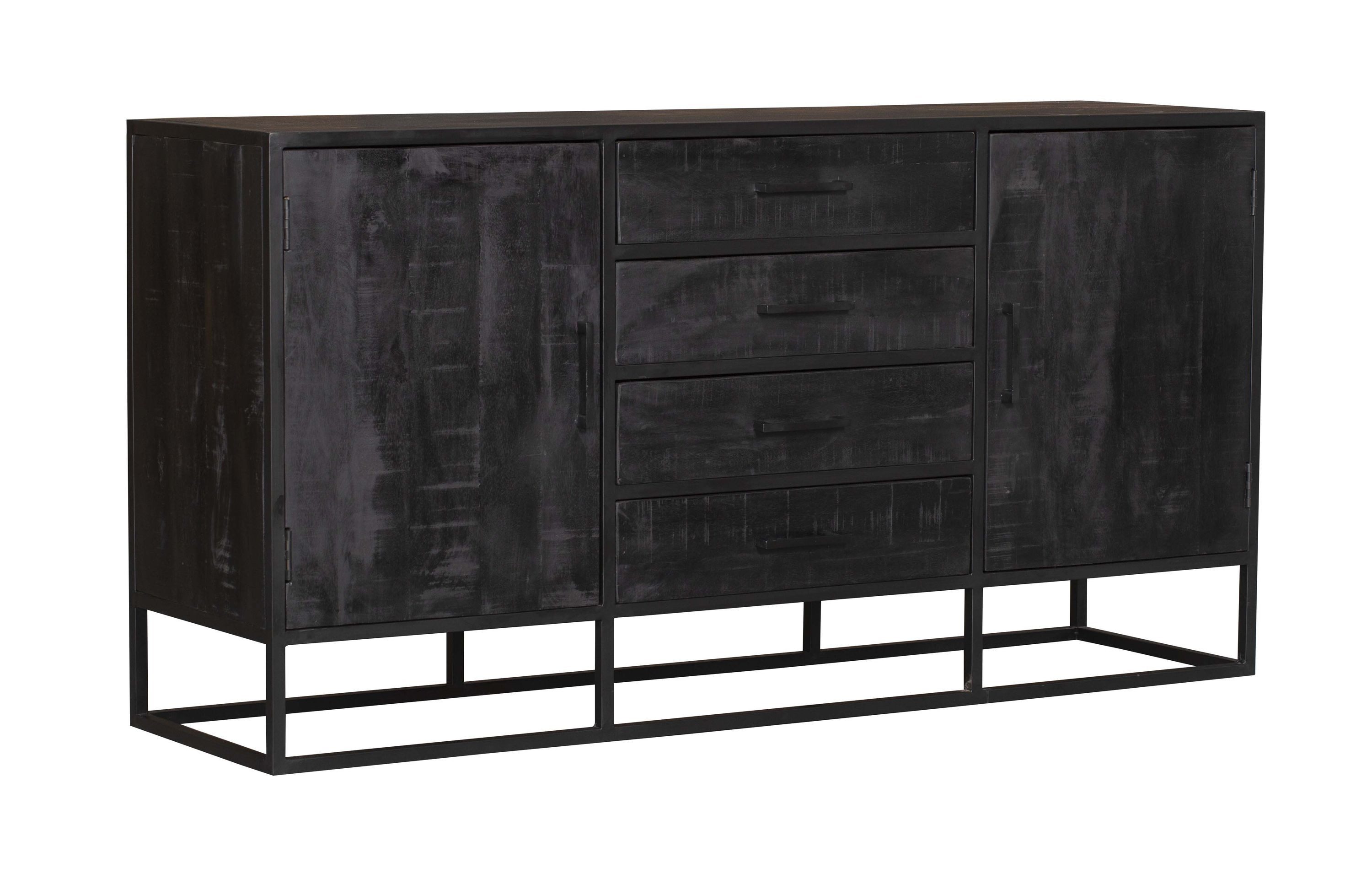 Villa Меблі Sideboard (165x45x85cm, 1 St., 1 Sideboard), Mango Massivholz mit Lounge-Gestell