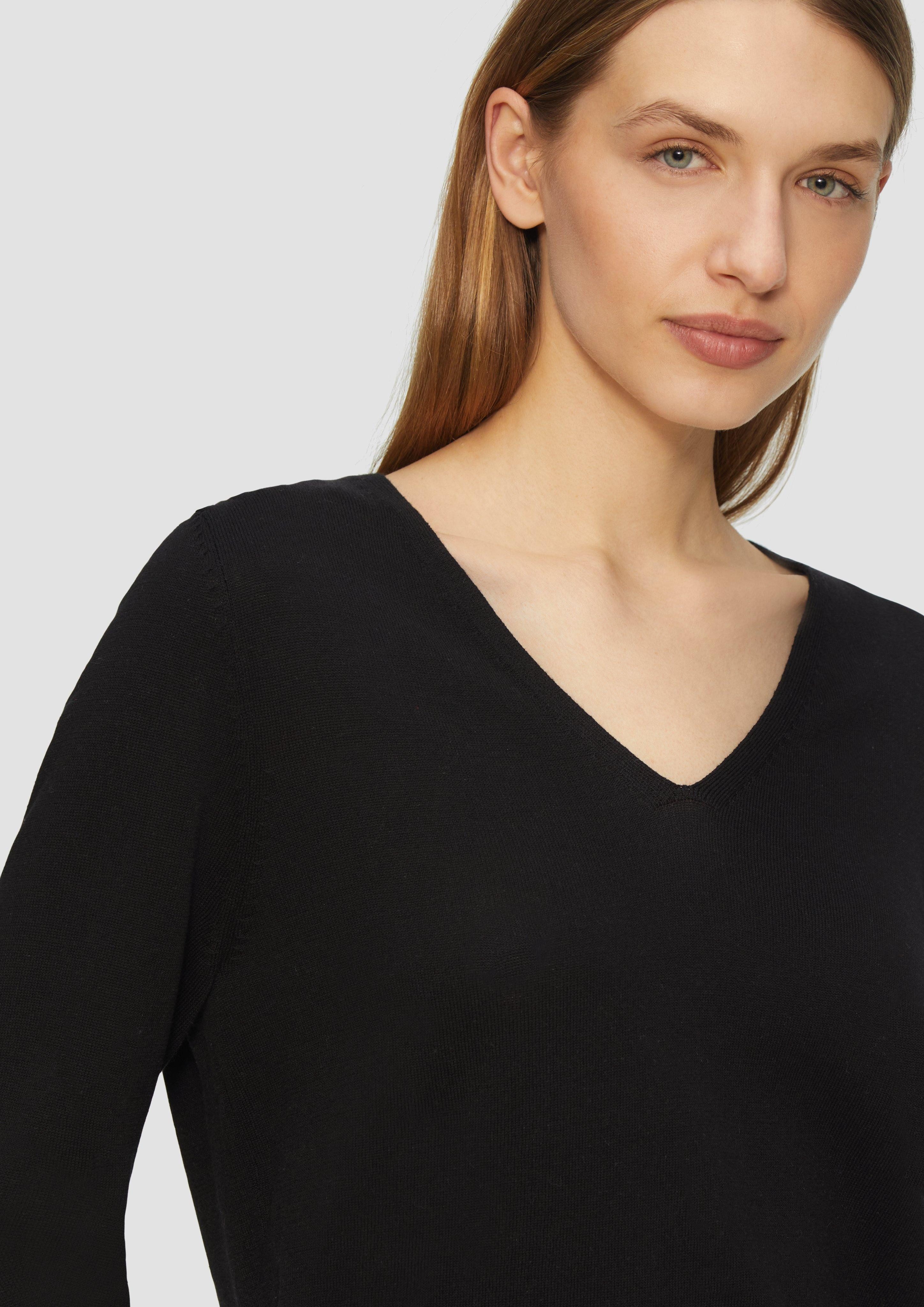 s.Oliver Strickpullover Feinstrickpullover mit V-Ausschnitt und günstig online kaufen