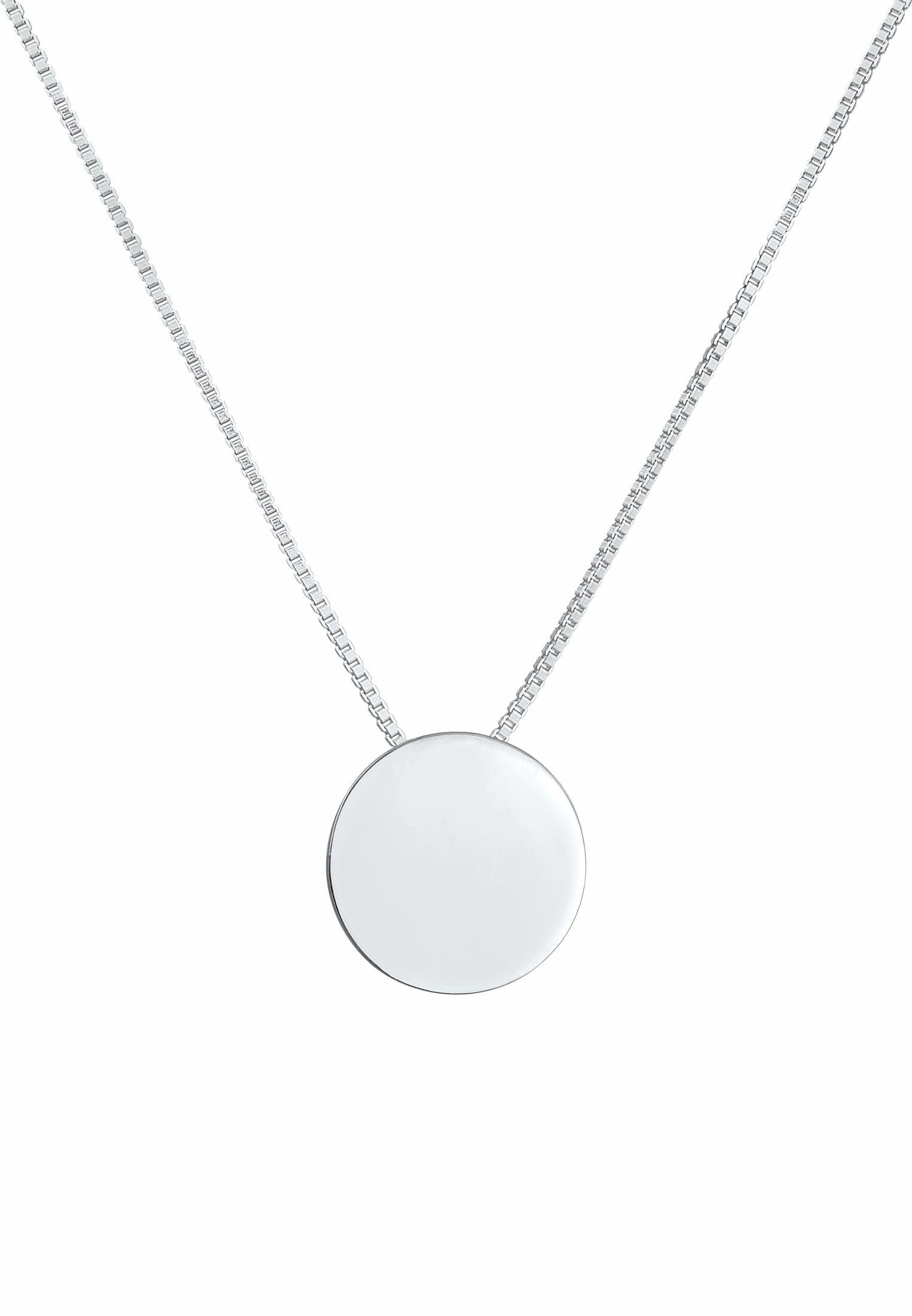 mit Plättchen Style Elli Basic Münzen Anhänger Silber Kette 925 Disc