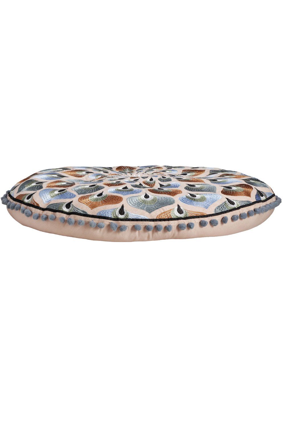 Marrakesch Orient & Mediterran Interior Bodenkissen Orientalisches Bodenkissen Azet Motiv 2 aus Baumwolle in Bunt 55 cm, Handarbeit