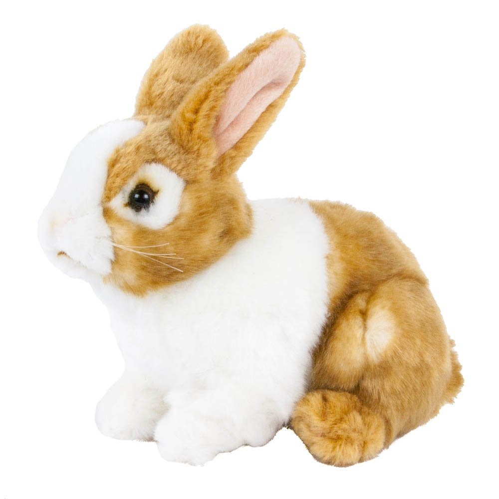 Teddys Rothenburg Kuscheltier Hase braun/weiß 20 cm Stoffhase Plüschtier