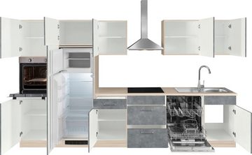 wiho Küchen Küchenzeile »Zell«, mit E-Geräten, Breite 340 cm