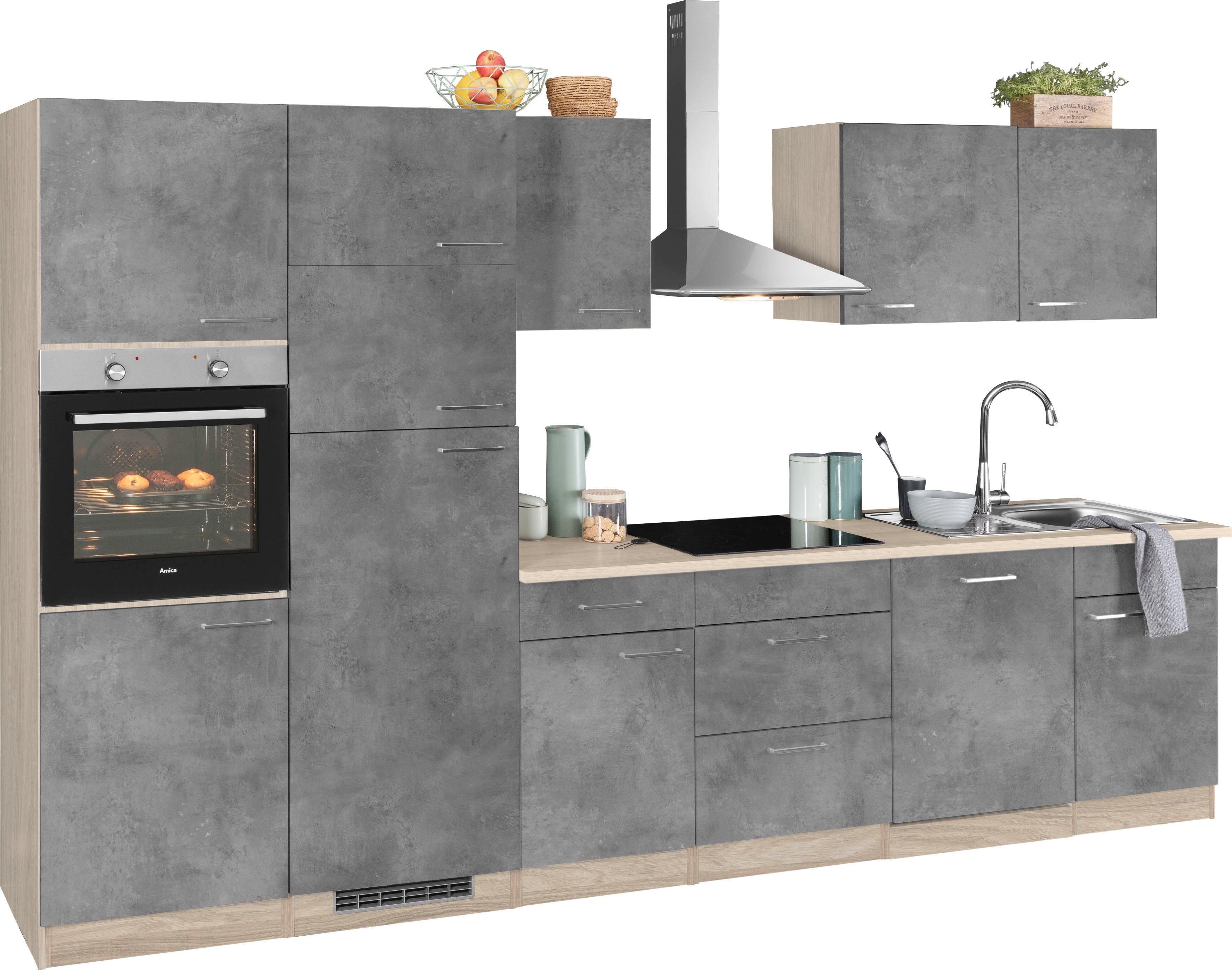 wiho Küchen Küchenzeile »Zell«, mit E-Geräten, Breite 340 cm online kaufen  | OTTO