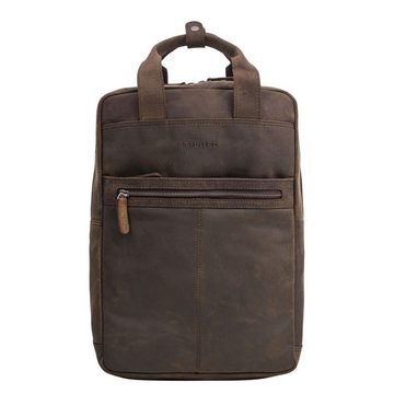 STILORD Notebook-Rucksack "Bryn" Leder Rucksack mit Laptopfach