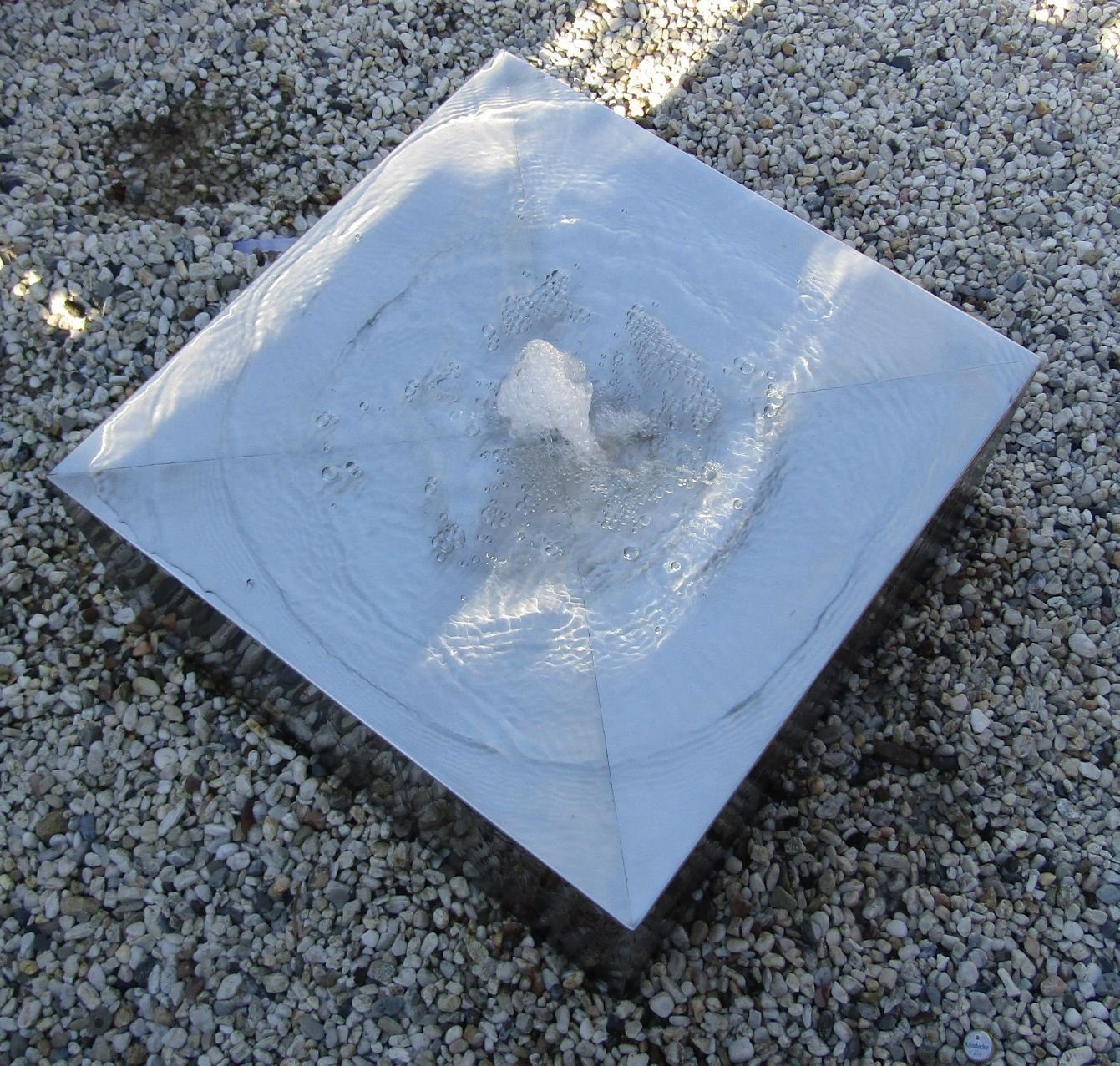 Jürgen Bocker - Gartenambiente Gartenbrunnen Brunnenquader Edelstahl matt Garten versch. Größen von 30 - 60 cm