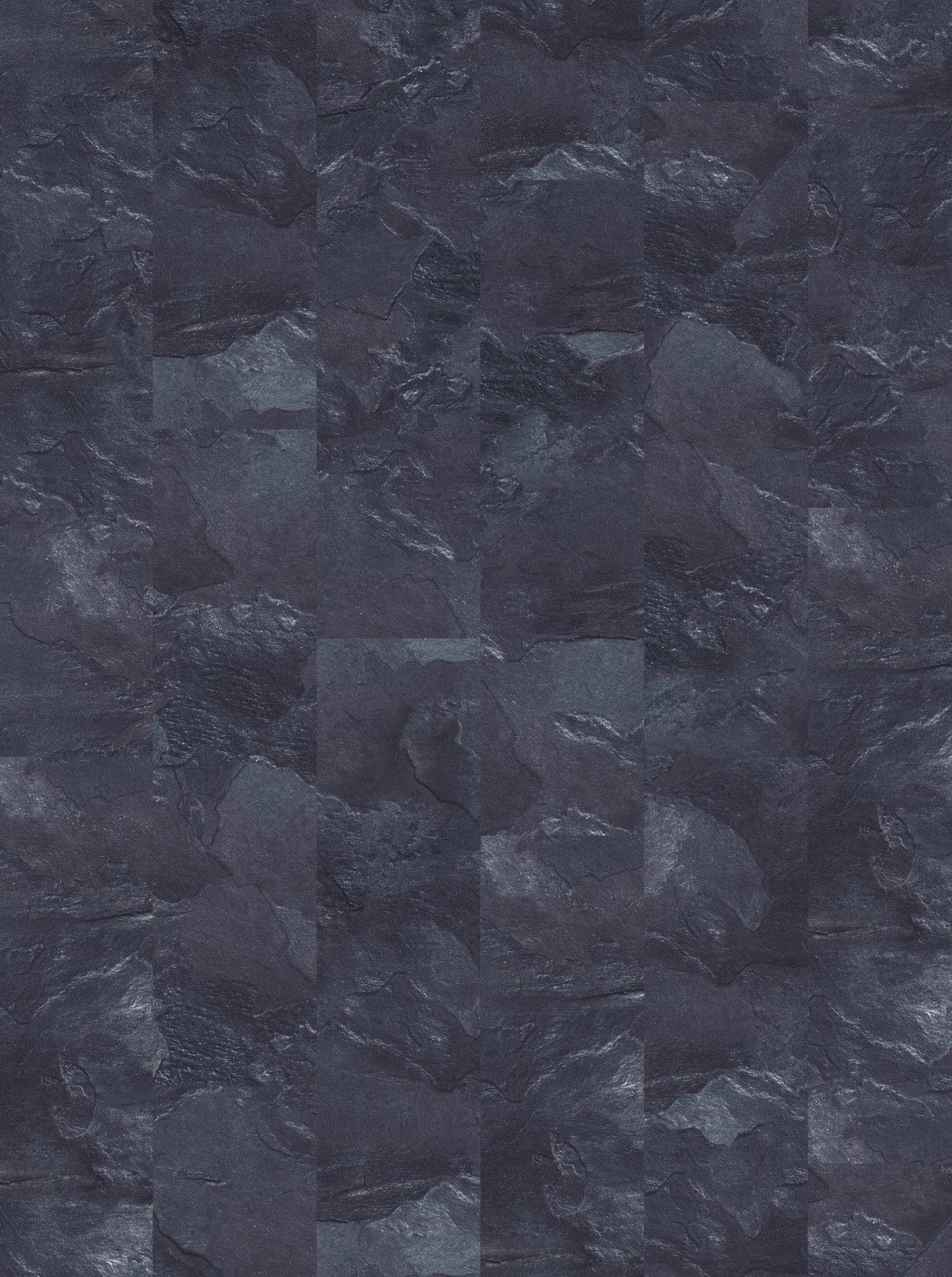 Teppichfliese Velour Steinoptik Schiefer grau, Infloor, rechteckig, Höhe: 6 mm, 14 Stück, 4 m², 25 x 100 cm, selbsthaftend, für Stuhlrollen geeignet | Kurzflor-Teppiche