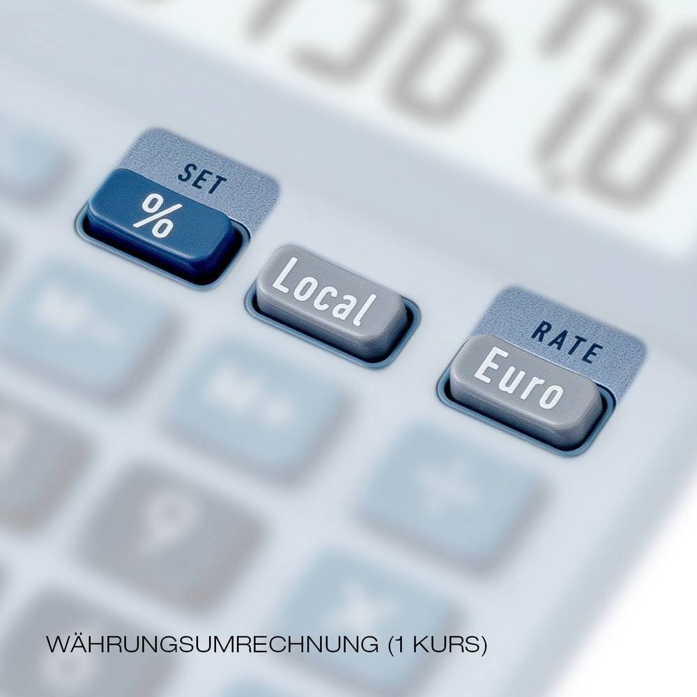 Taschenrechner CASIO 8-stellig, Display, Währungsumrechnung Angewinkeltes Tischrechner