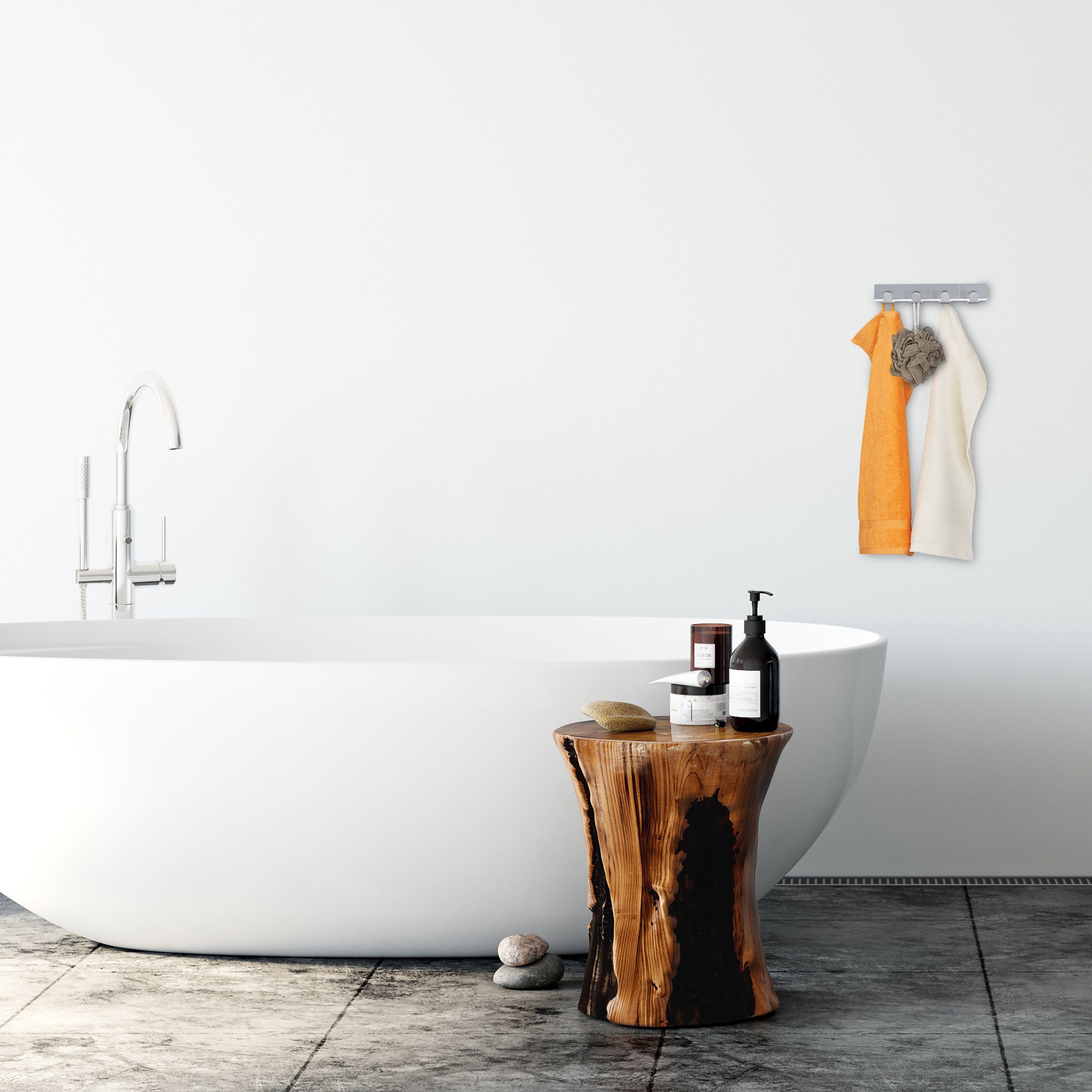 relaxdays Hakenleiste 6 x Hakenleiste selbstklebend, (6 St) – Bild 5 von 5
