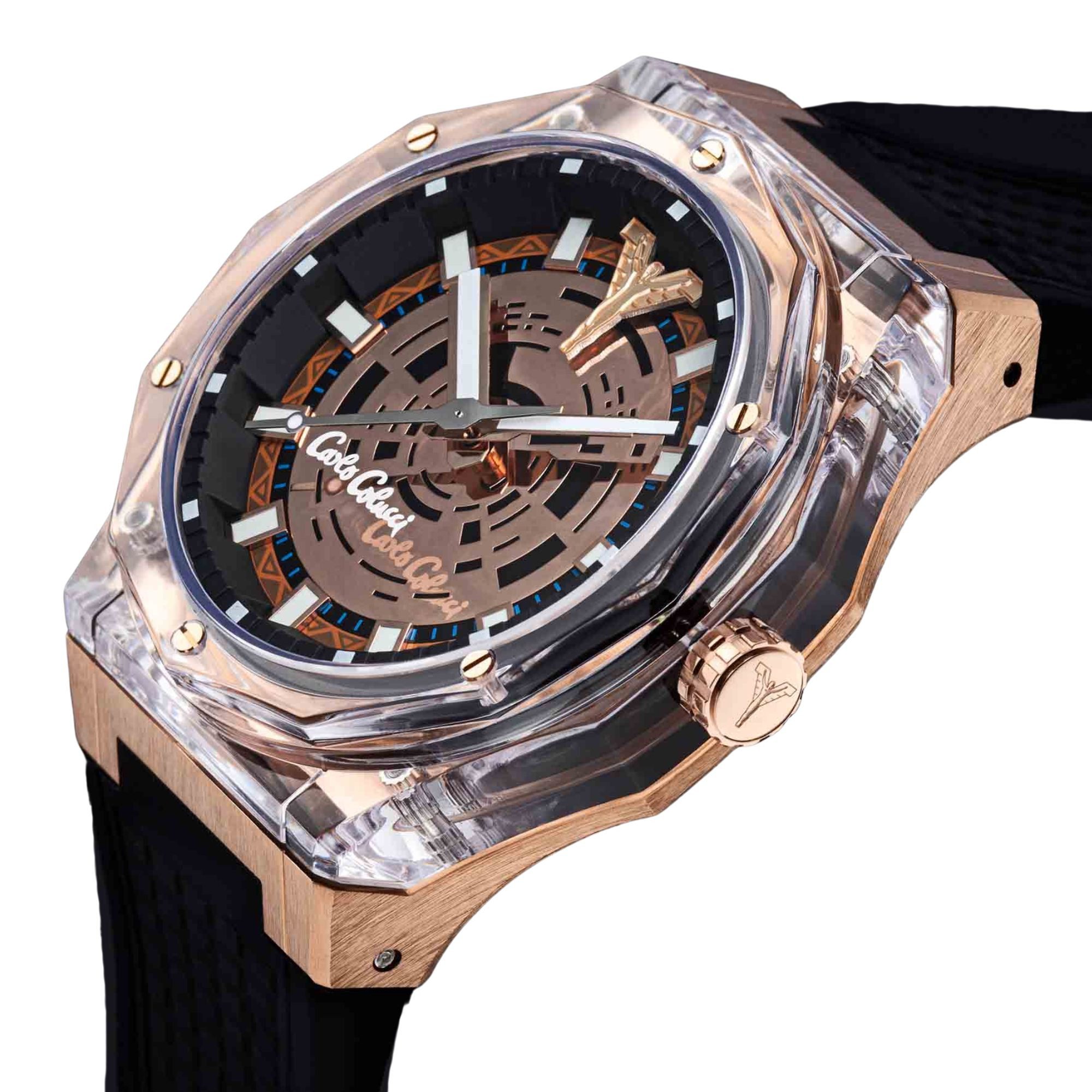 CARLO COLUCCI Quarzuhr CC504-1 CC504-1, Armbanduhr, Herrenuhr, Silikonarmband, analog
