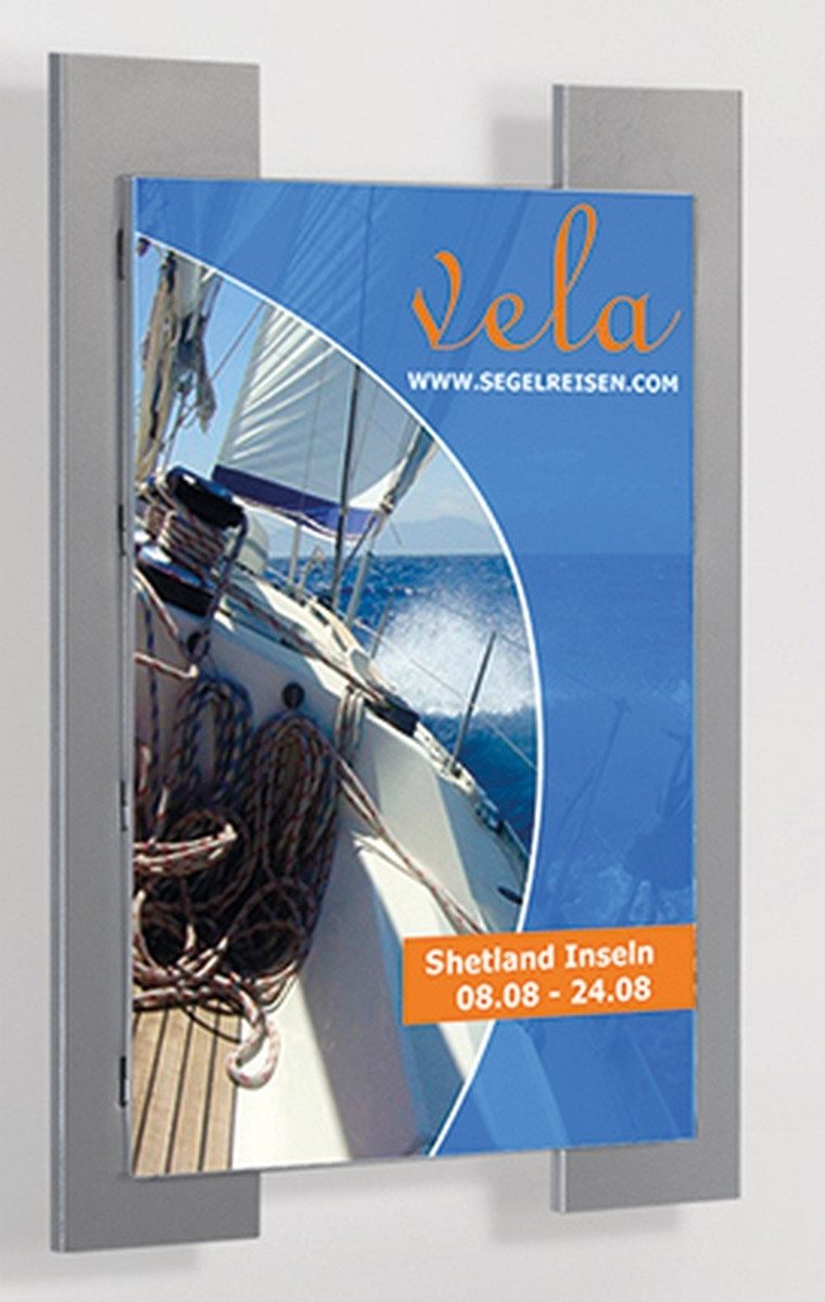 Stehsammler Plakatständer Look A4 silber
