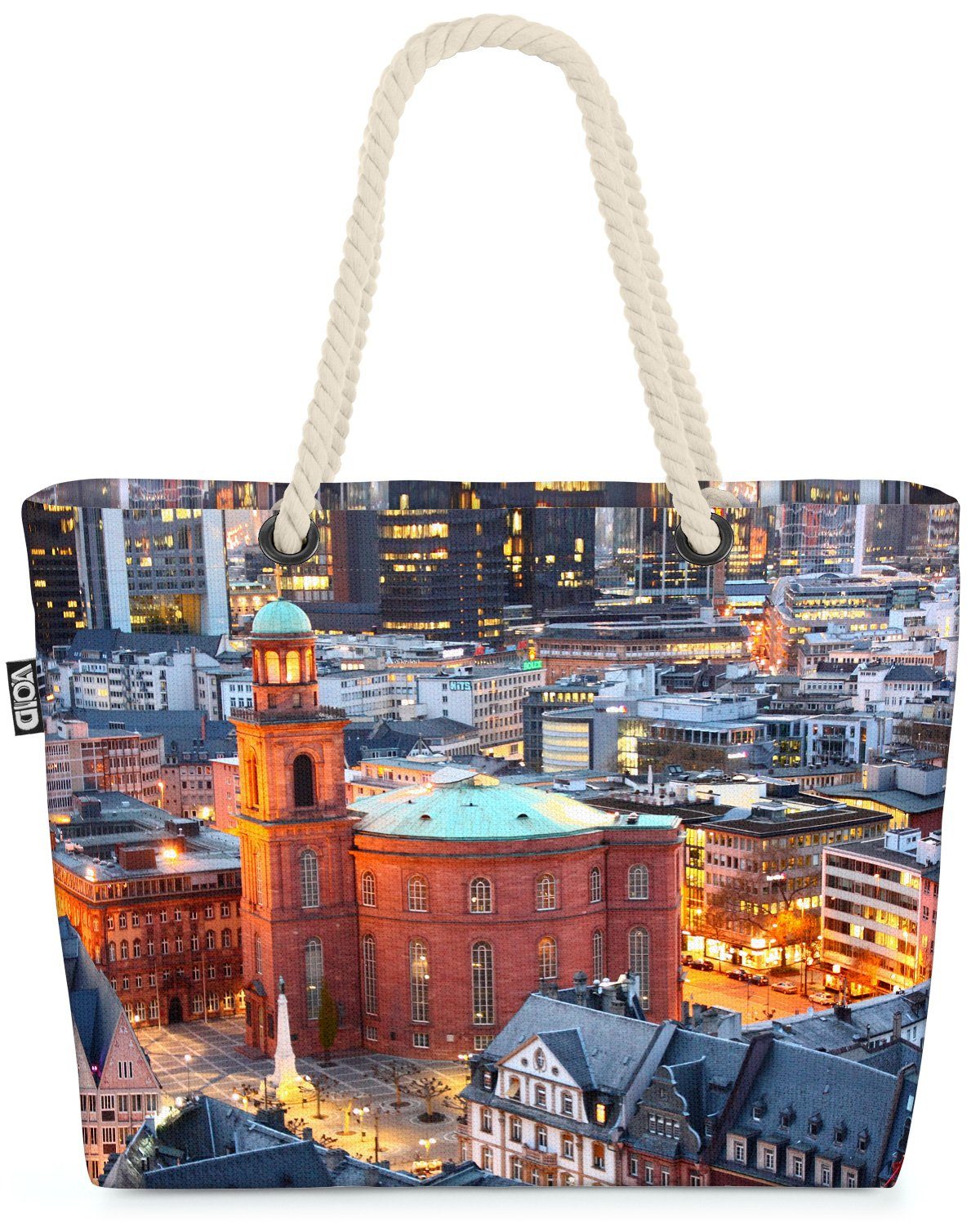 VOID Strandtasche (1-tlg), Frankfurt Paulskirche Frankfurter Römer Main Skyline Hauptbahnhof Bah | Strandtaschen